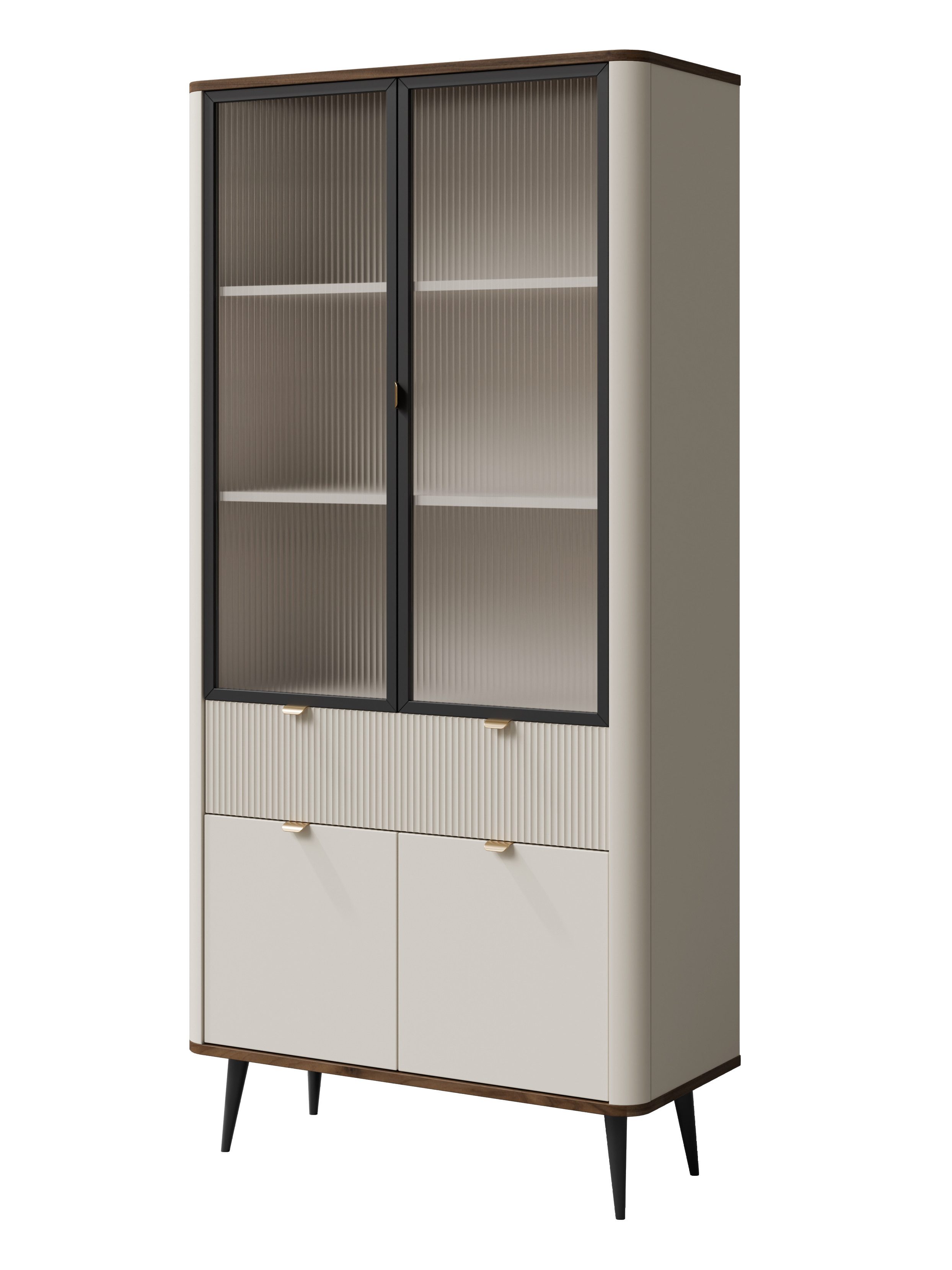 Compleo Standvitrine mit Lamellen LILIA, Elegant günstig online kaufen