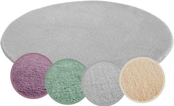 Badematte Arezzo Andiamo, Höhe 16 mm, rutschhemmend beschichtet, fußbodenheizungsgeeignet, schnell trocknend, Polyester, rund, Uni Farben, weich & kuschelig, als rechteckig & rund erhältlich