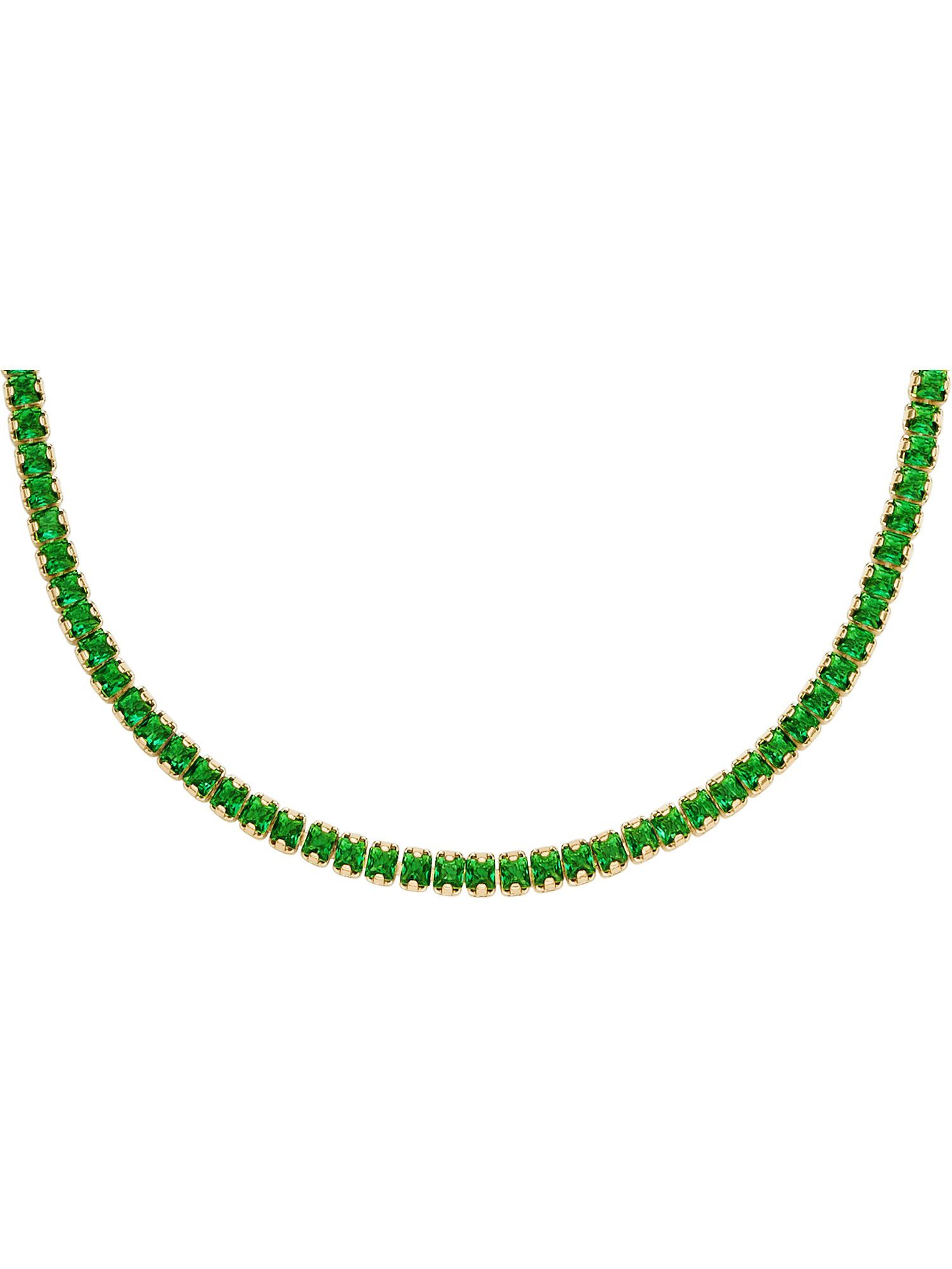 Fossil Collier Fossil Damen-Kette Edelstahl Glasstein günstig online kaufen