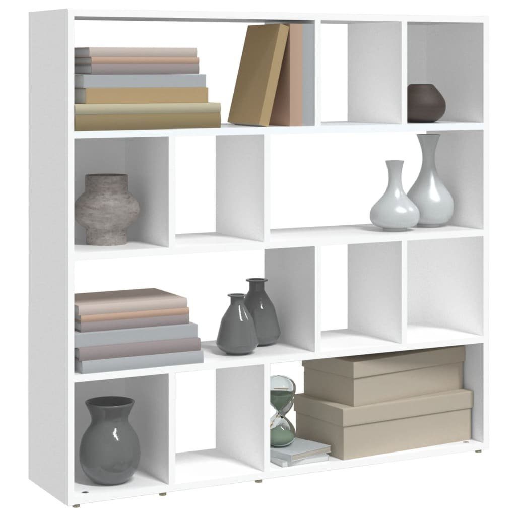furnicato Raumteiler Bücherregal/Weiß 105x24x102 cm