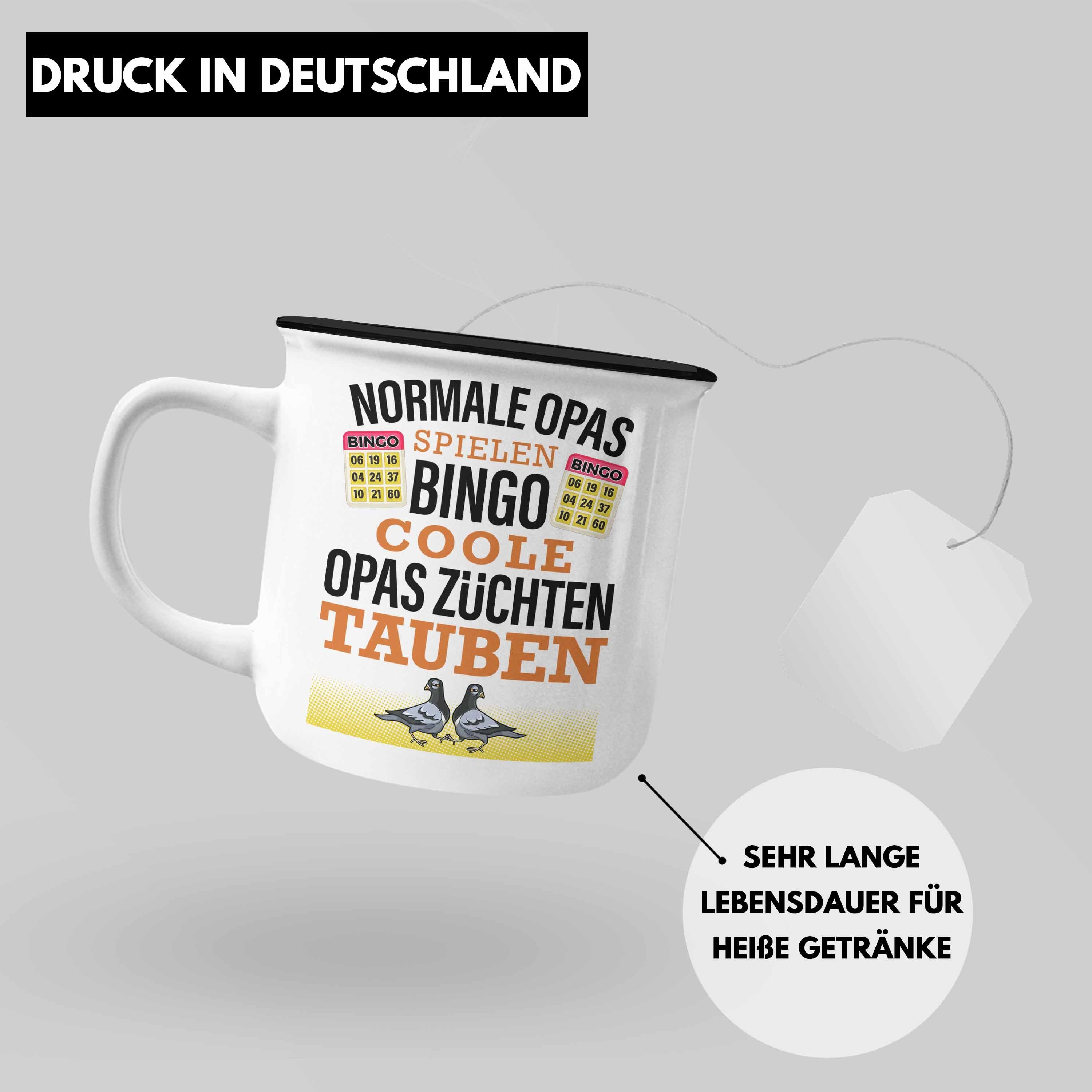 Tasse Emaille Opa Lustiger Thermotasse Taubenliebhaber Zubehör Spruch Tauben Zaubenzucht Großvater - Trendation Schwarz Trendation Taubenflüsterer Becher Taubenzüchter Geschenk