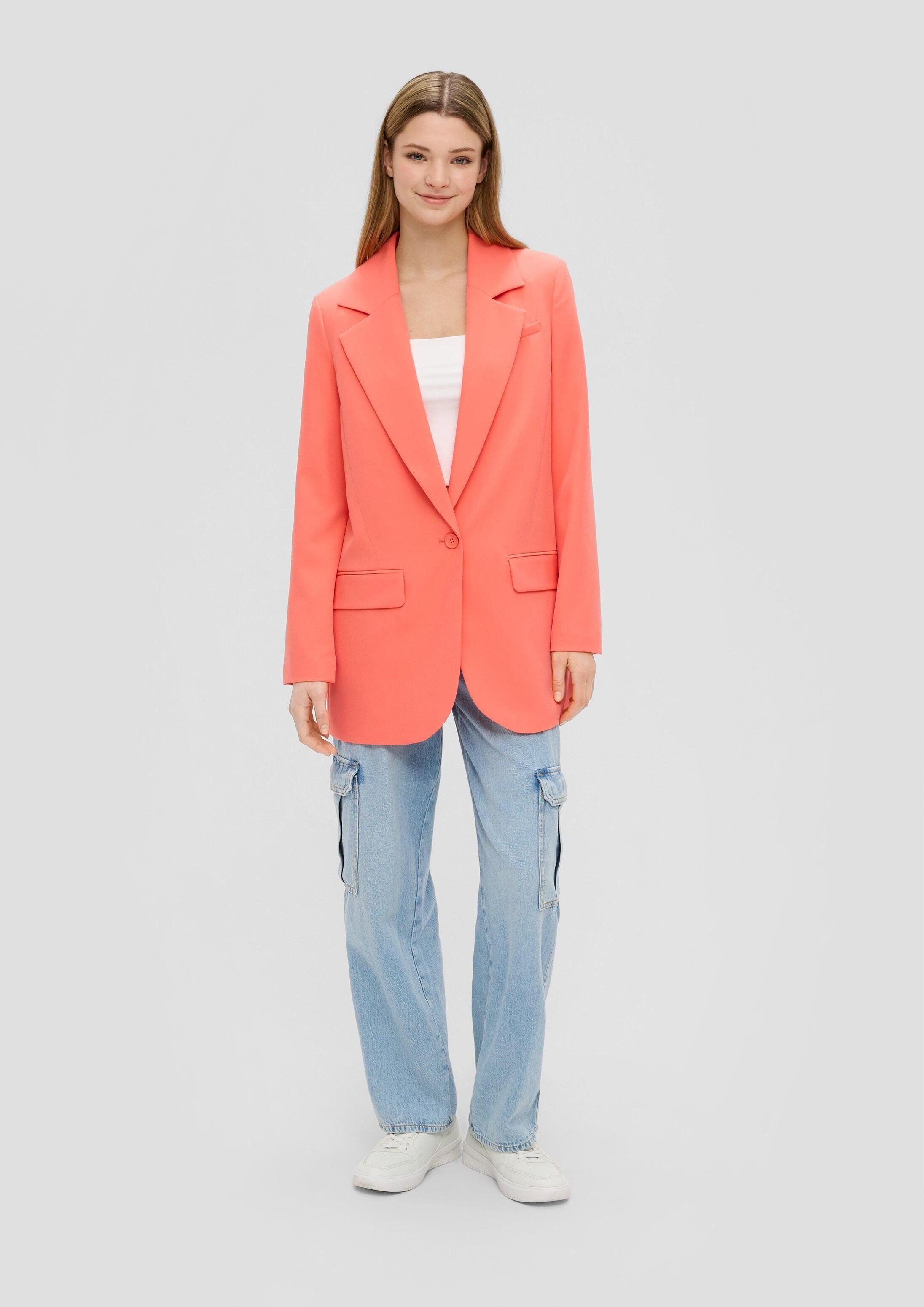 QS Jackenblazer Indoor-Blazer Longblazer mit Taftfutter