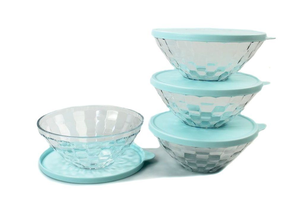 ml Servierschüssel himmelblau Diamant 500 + (4) SPÜLTUCH Stella TUPPERWARE