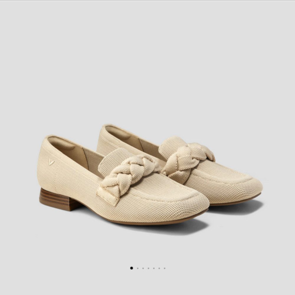Vivaia Damen Loafer mit quadratischer Zehenpartie Knoten Gr. 39 Beige Loafer