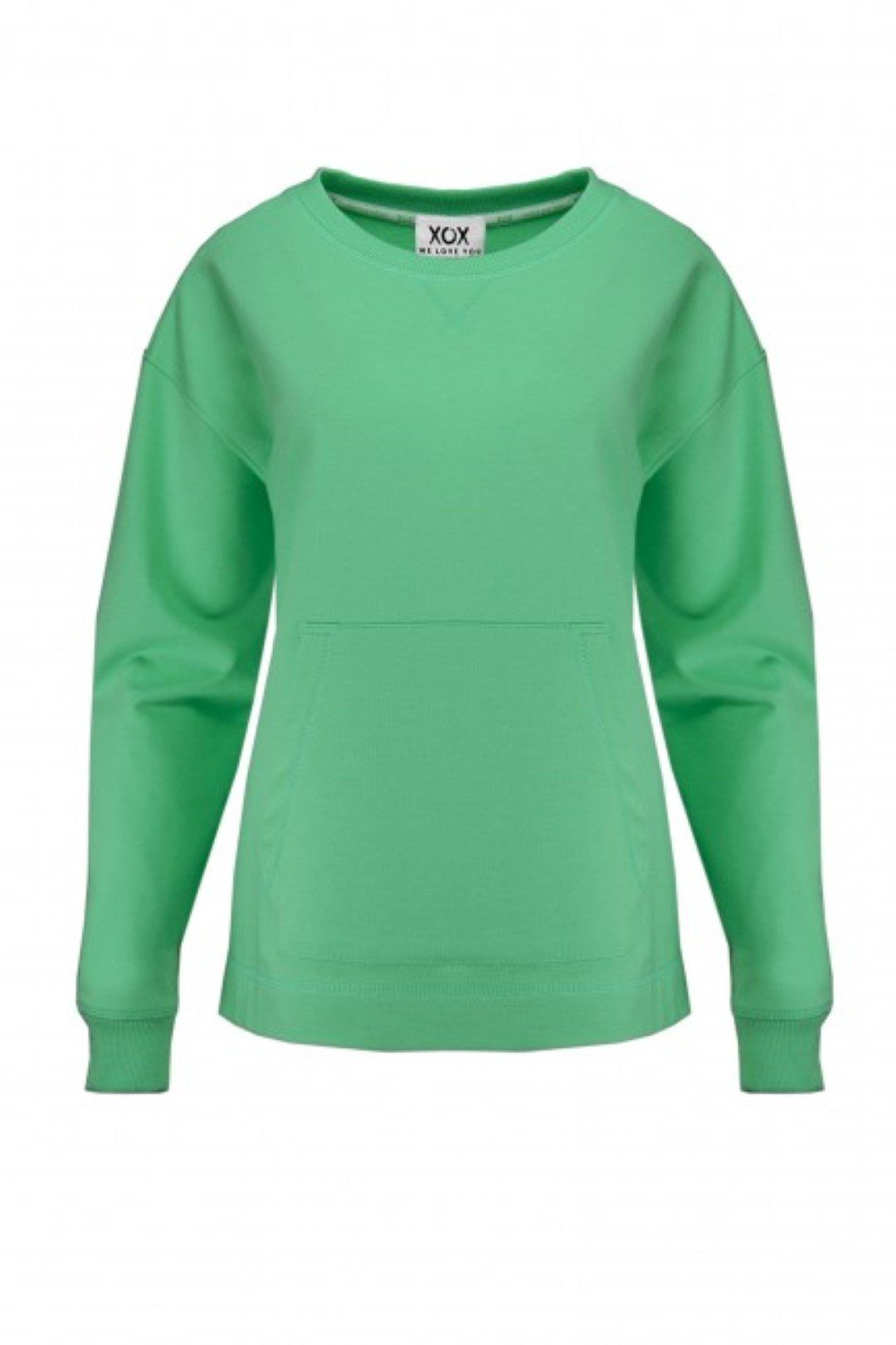 XOX Hoodie XOX Sweatshirt Rundhals, Longsleeve, jade-grün - Fair Trade - Fair Trade, Oberteil, Shirt, Damenmode
