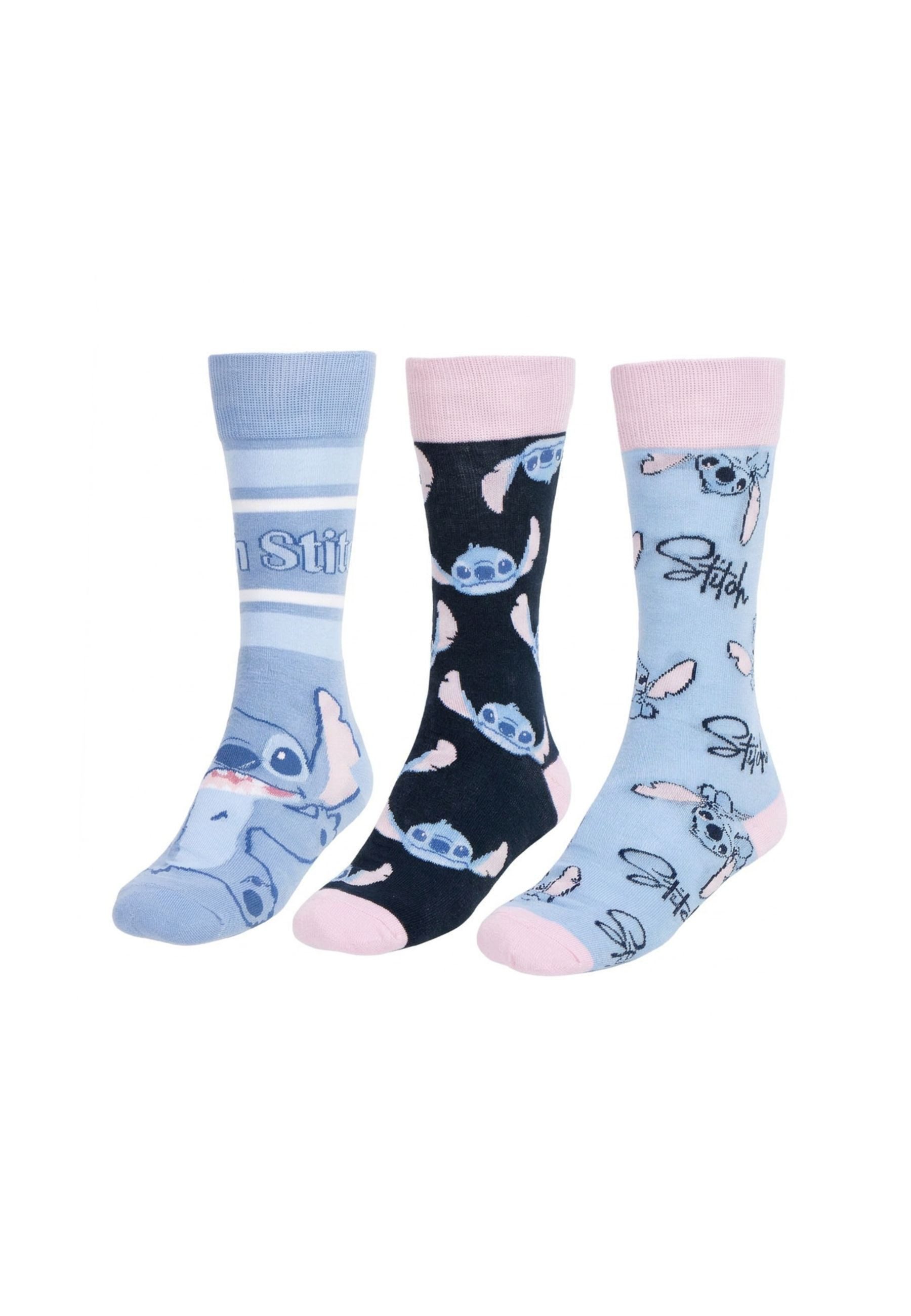 Disney Socken Stitch Socken 3er-Pack (Set, 3-Paar, 3er Pack)