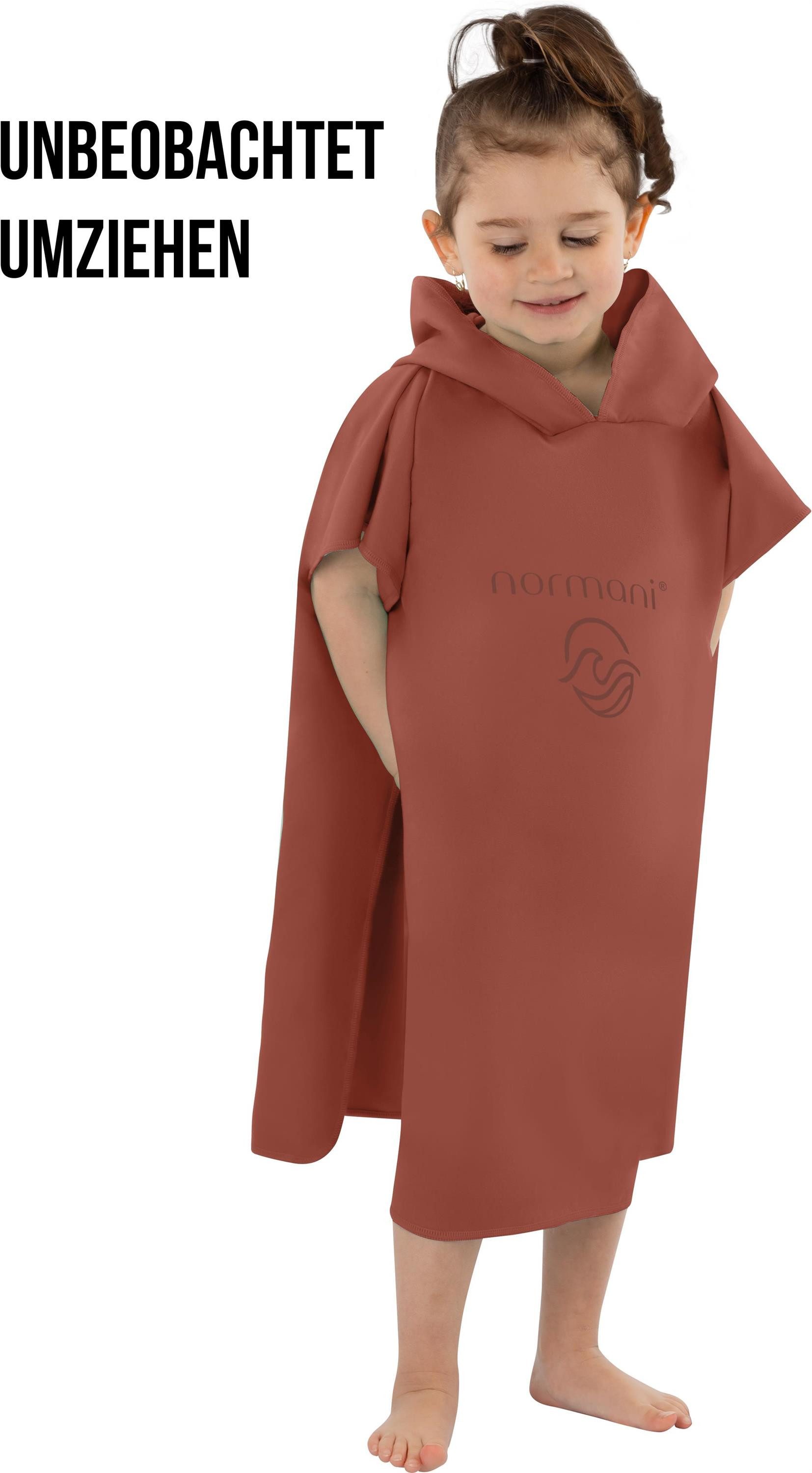 normani Badeponcho, Polyester, Kapuze, Schlupf, Strand-Poncho für Kinder von 2-13 Jahren