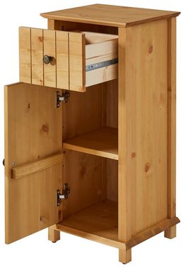 Home affaire Unterschrank Vili Breite 34 cm, Badezimmerschrank aus Massivholz, Kiefernholz