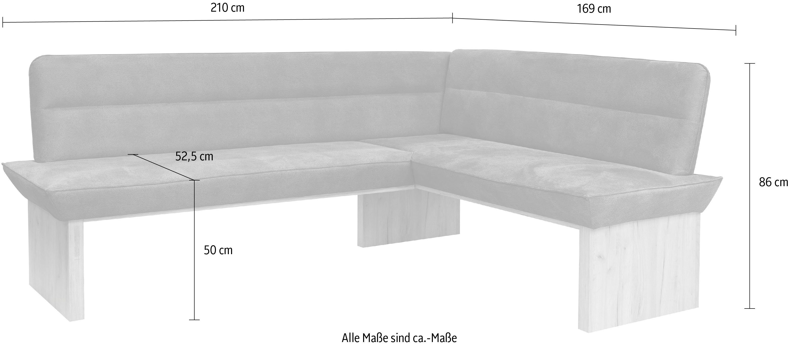 OTTO home Eckbank Beluna Polsterbank, Sitzecke, mit Wellenunterfederung im Sitz, TOPSELLER – Bild 4 von 5