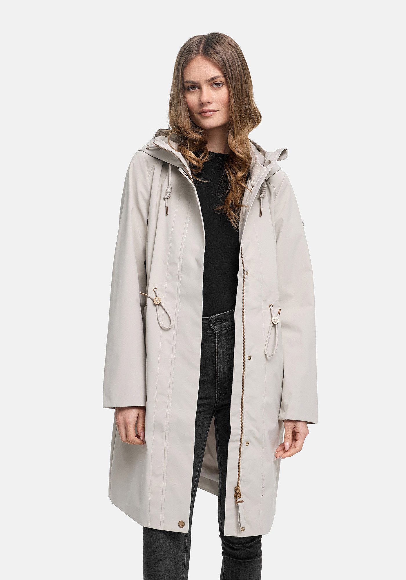 Marikoo Outdoorjacke Zilandaa Moderner Outdoorparka mit Kapuze und Kordelzug