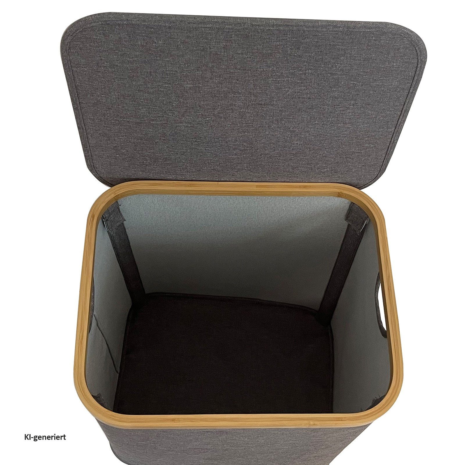 HTI-Living Aufbewahrungsbox Wäschebehälter mit Deckel Aufbewahrungsbox (Stück, 1 St., 1 Aufbewahrungsbox), Aufbewahrung Ordnungsbox Wäschesammler 60 Liter – Bild 5 von 5