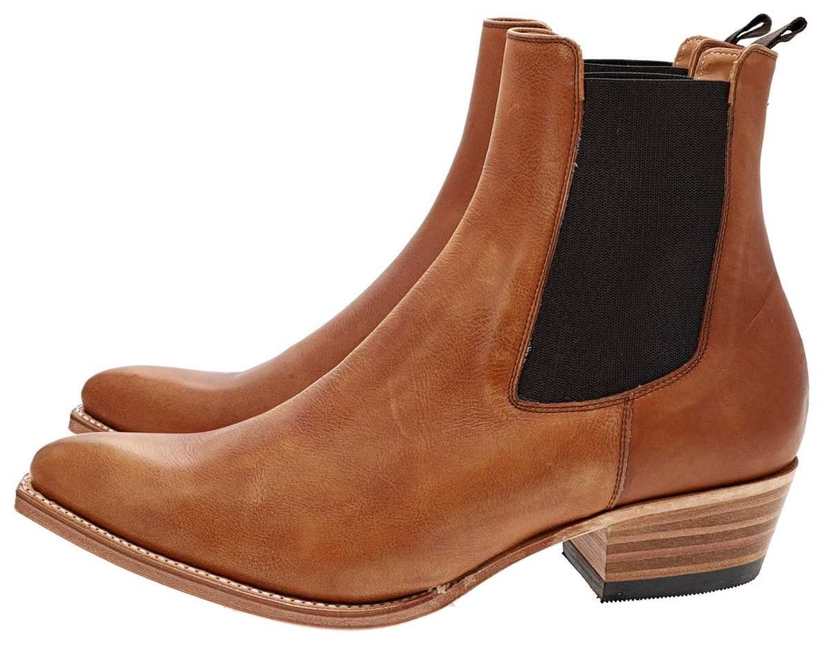 Sendra Boots KANSAS Braun Westernstiefelette Rahmengenäht Lederstiefelette