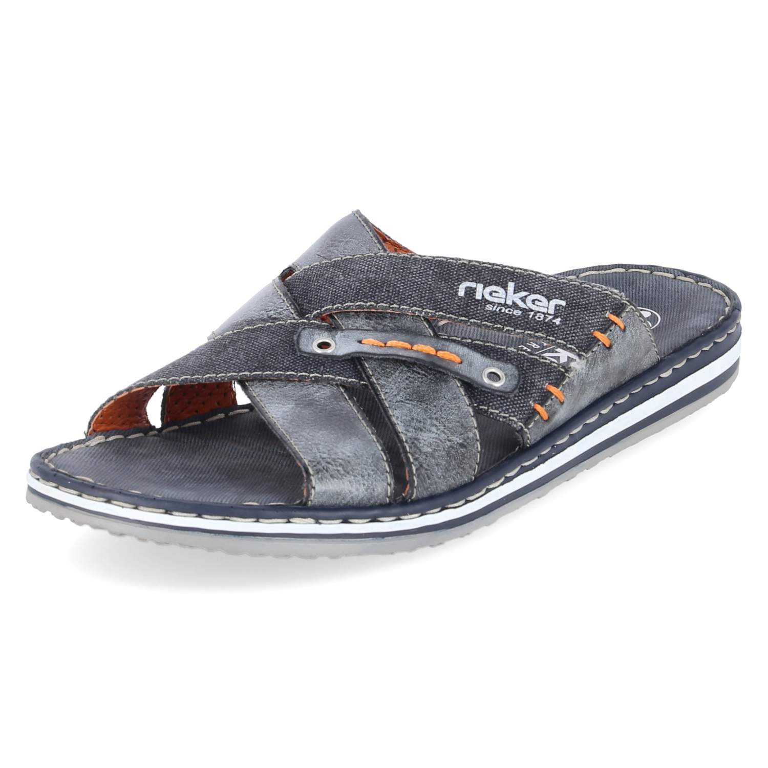 Rieker Rieker 21599-14 Herren Textil & Synthetik blau Pantolette günstig online kaufen