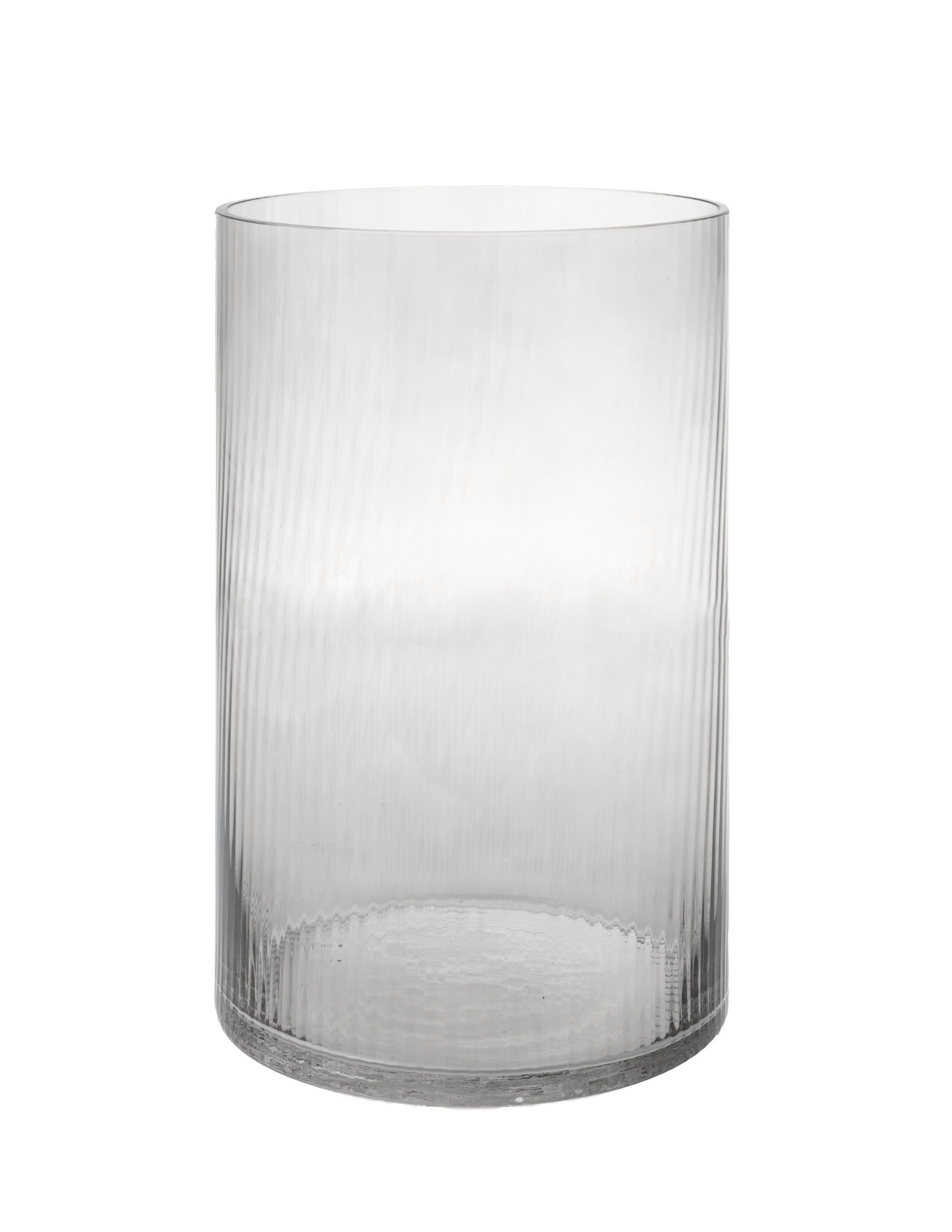 Storefactory Scandinavia Dekovase Vase Laterne RAMSJÖ L Glas grau, Ø18x30cm