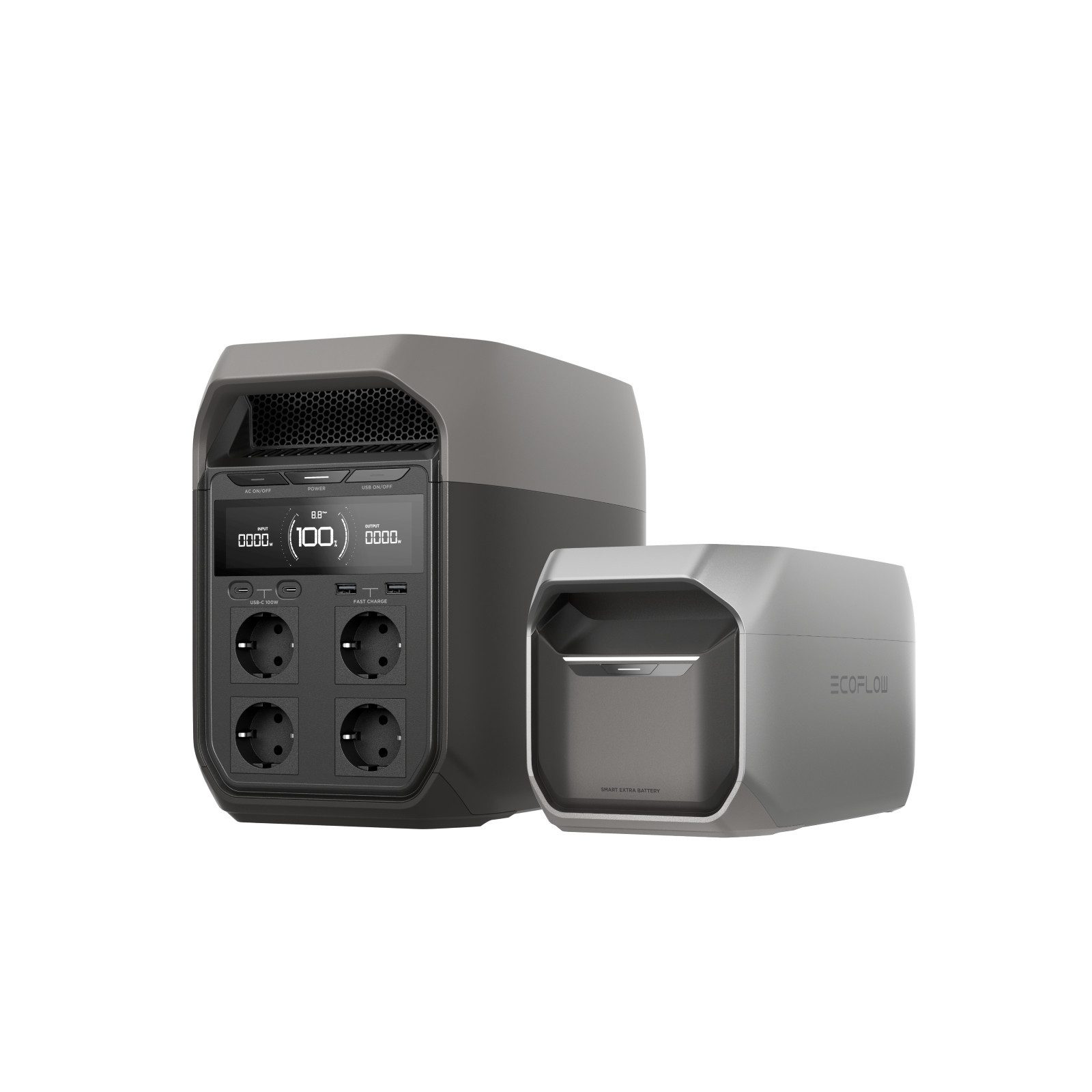 EcoFlow Powerstation Delta 3 mit intelligentem Zusatzakku 1 024 Wh Powerstation