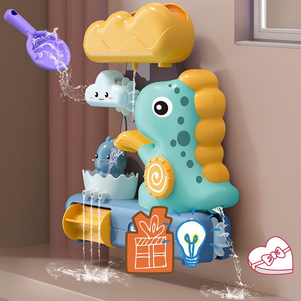 XDeer Wasserspielzeug Игрушки для ванной,Baby Badespielzeug Wasserspielzeug Dinosaurier, Dusche Wasserfall Wasserstation Игрушки mit Saugnapf Badewanne