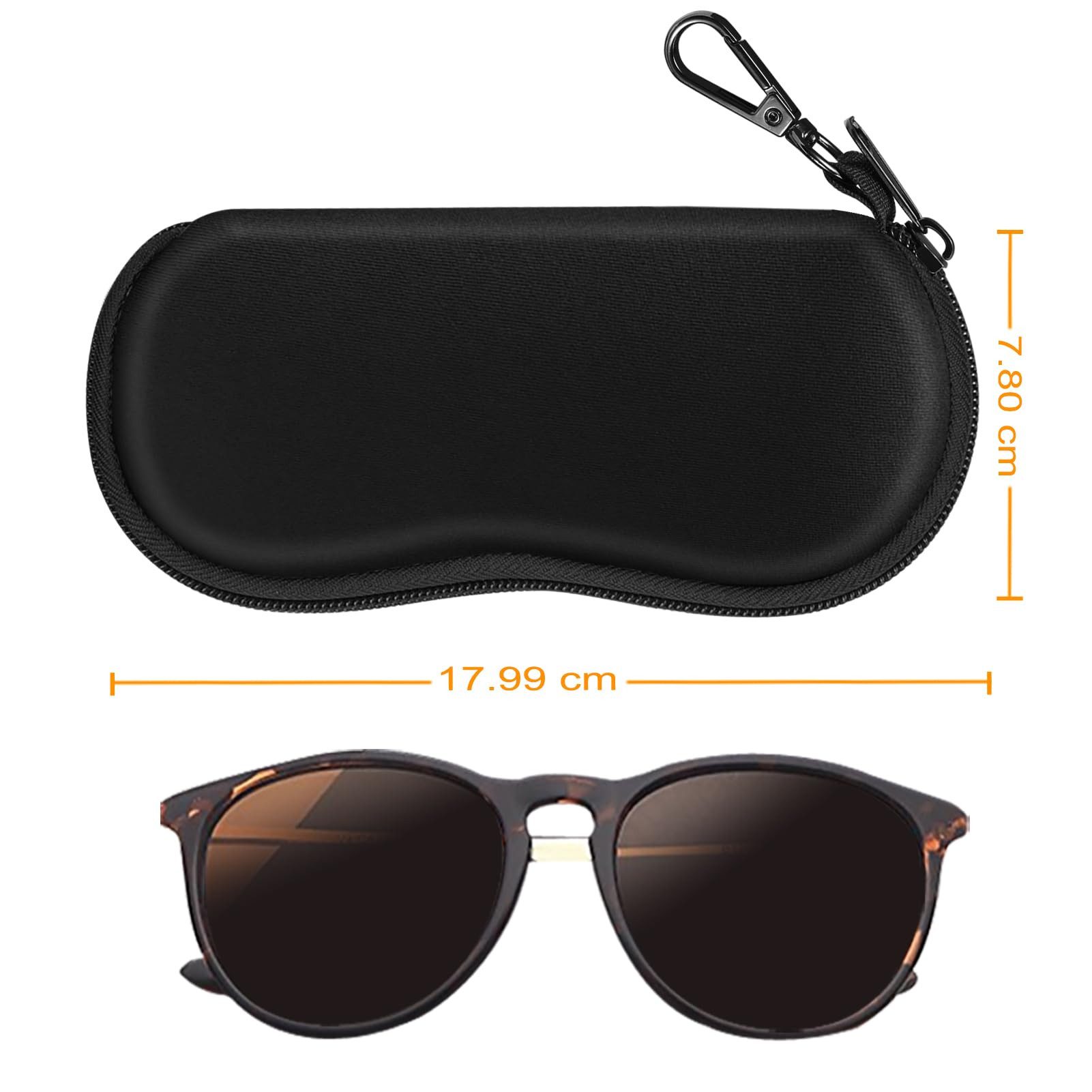 Fintie Brillenetui Weich - Neopren Sonnenbrille Etui Ultraleicht Brillenhülle, mit Karabiner für Damen Herren Schwimmbrille