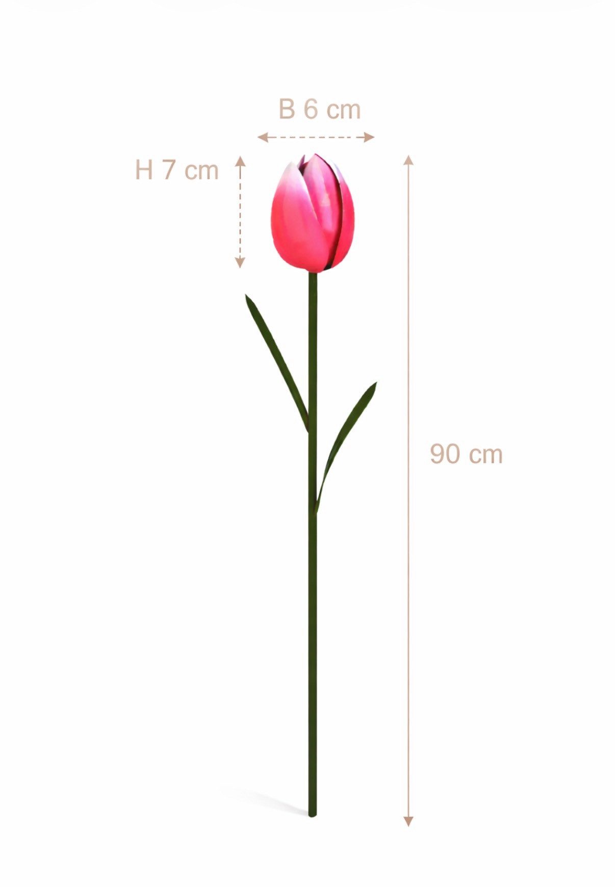 Seyila Home Gartenstecker Tulpen Gartenstecker aus Metall 3er Set – Deko Blumenstecker