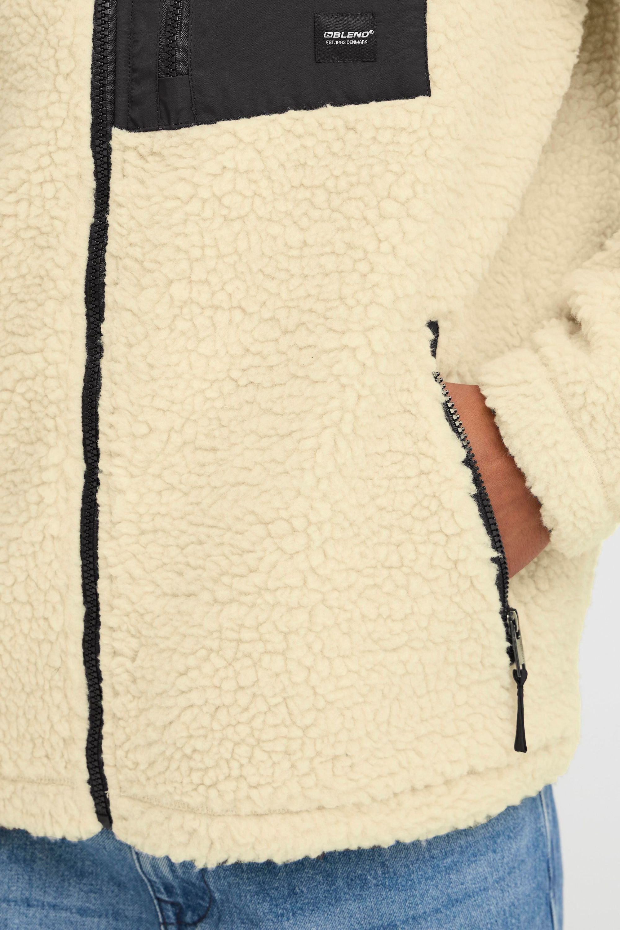 Blend Fellimitatjacke BHTotti (1-St) Kuschelige Teddyjacke mit Taschen