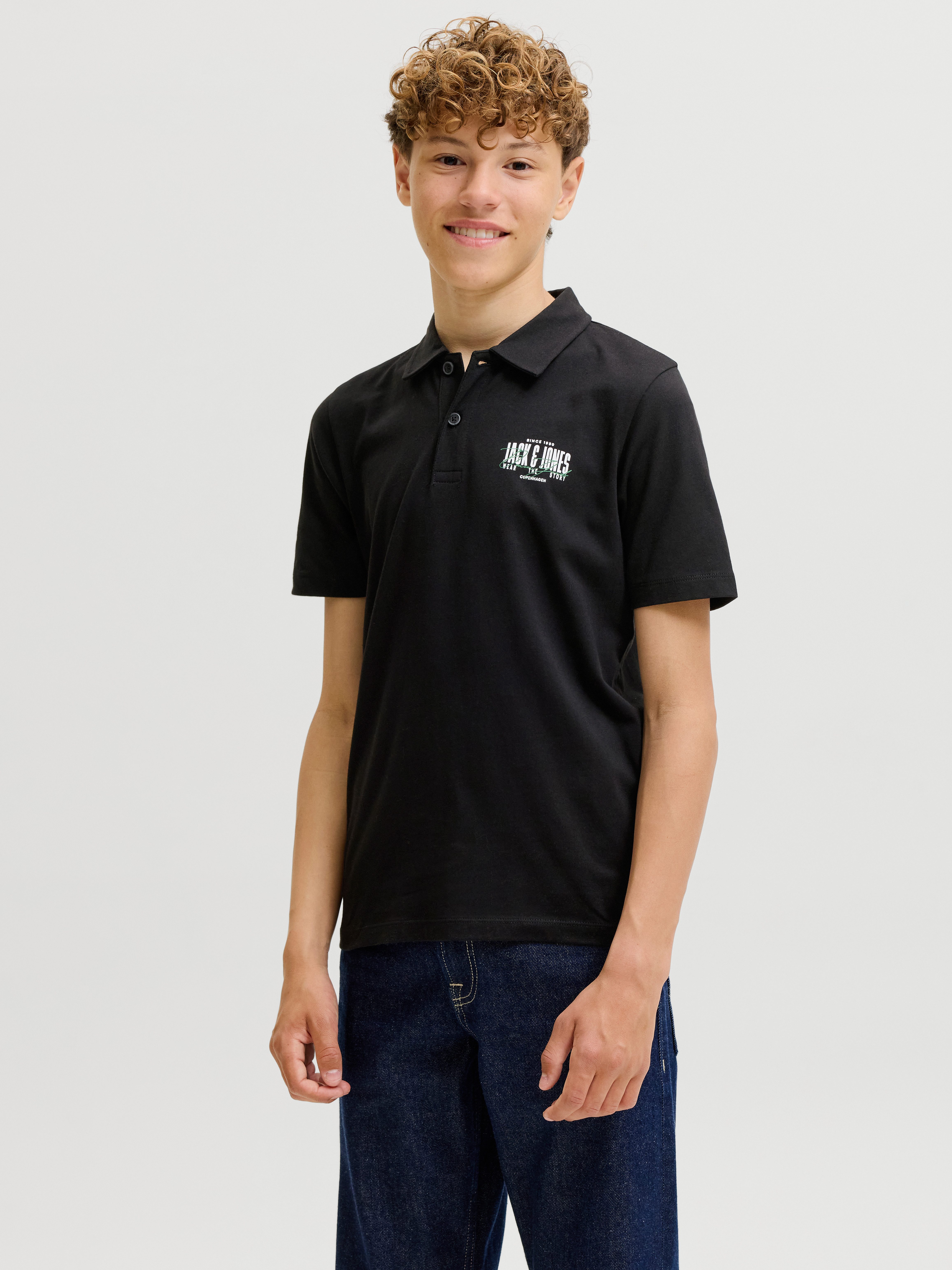 Jack & Jones Junior Poloshirt JJAERO POLO SS JNR Baumwolle, regular fit