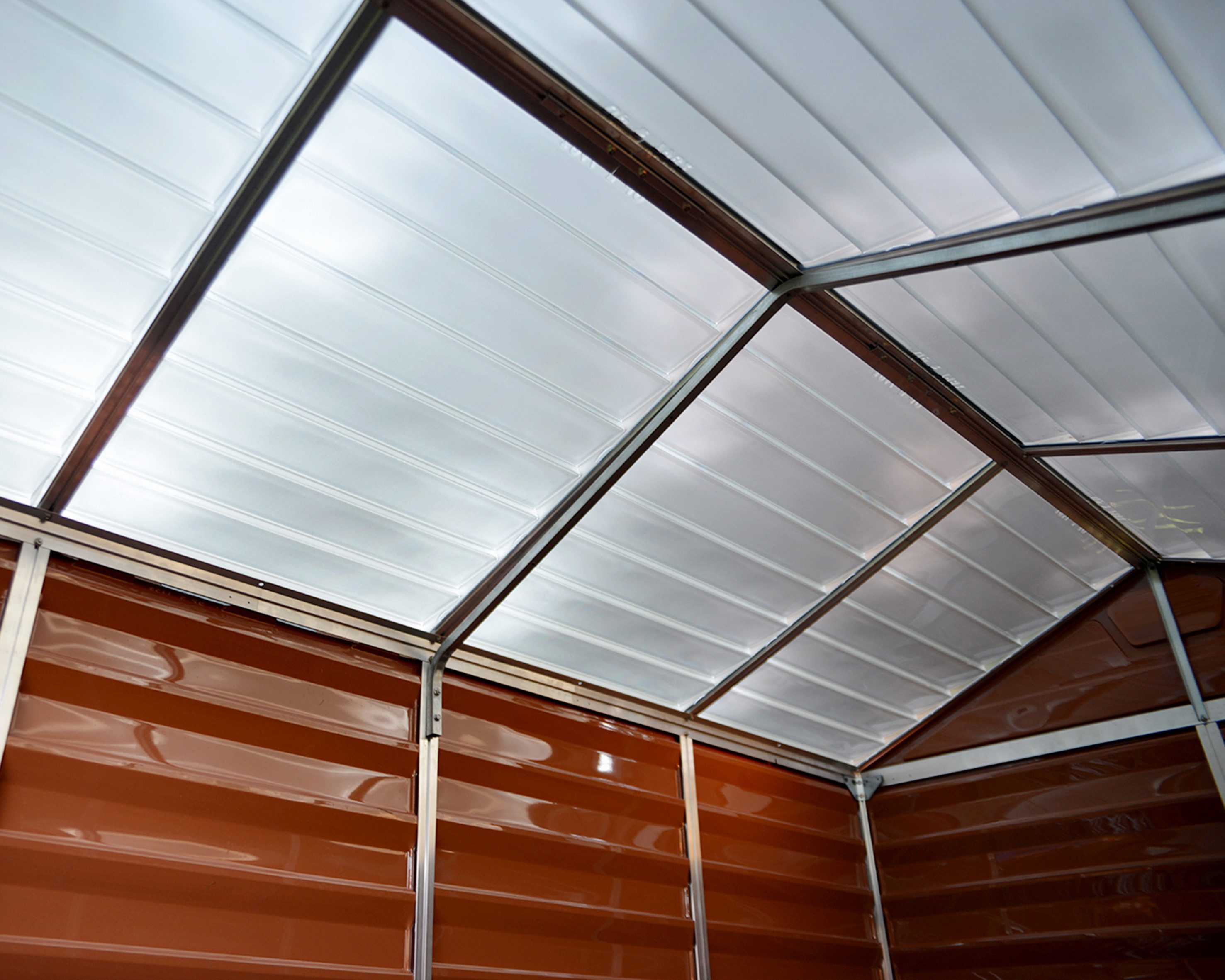 Palram - Canopia Gerätehaus Skylight, BxT: 185x379 cm, mit lebenslang widerstandsfähigen Wandpaneelen