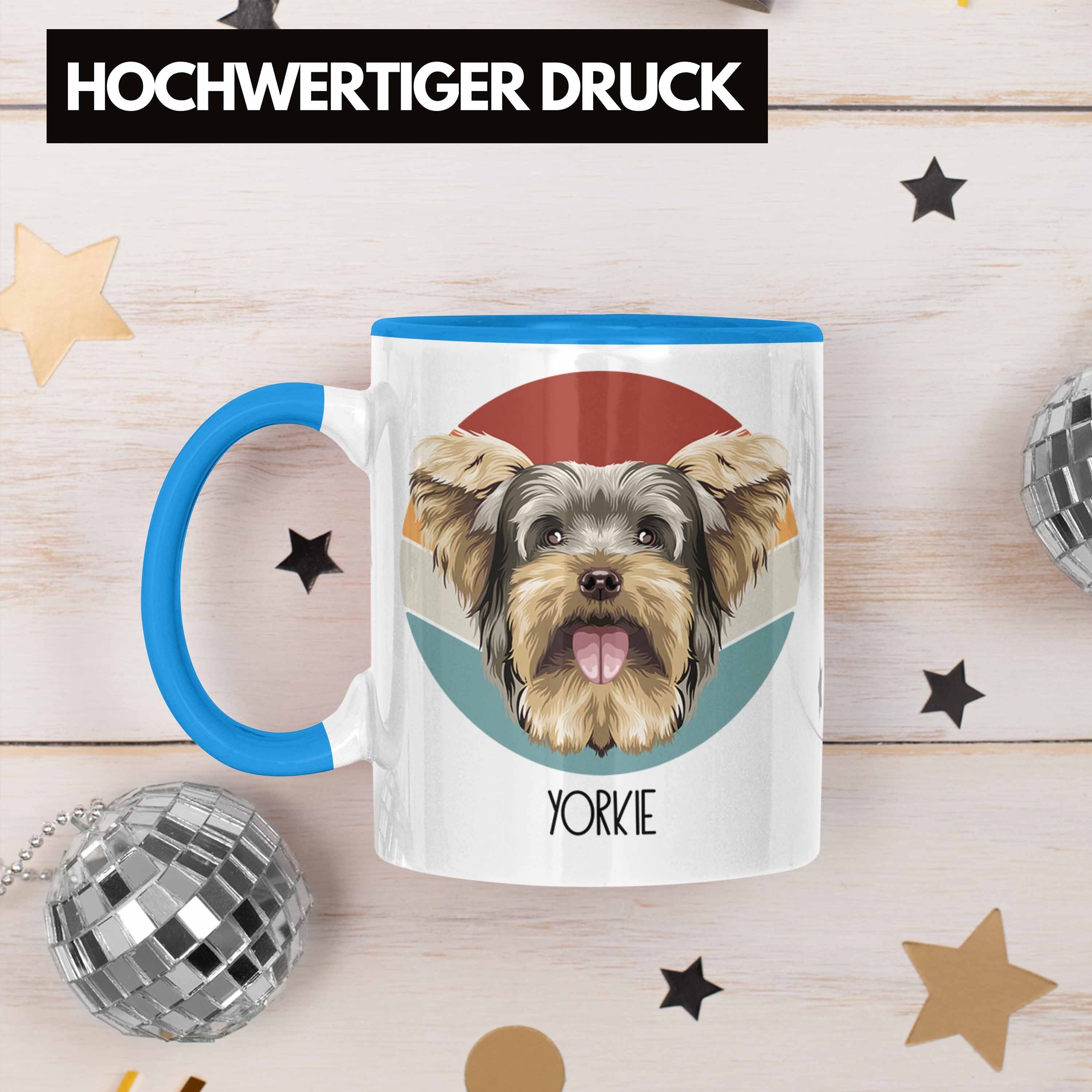 Tasse Spruch Mam Trendation Besitzer Blau Tasse Lustiger Geschenk Yorkie Geschenkidee Yorkie