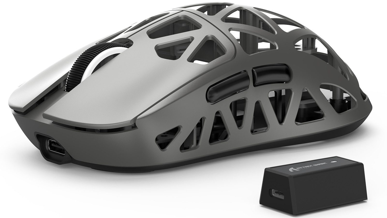 ATTACK SHARK R2 Kabellose Gaming-Maus aus Magnesiumlegierung, 8KHz, 48g Gaming-Maus (2.4G, Bluetooh, USB-C, PixArt PAW3950-Sensor,48g,8000hz,Magnesiumlegierung)