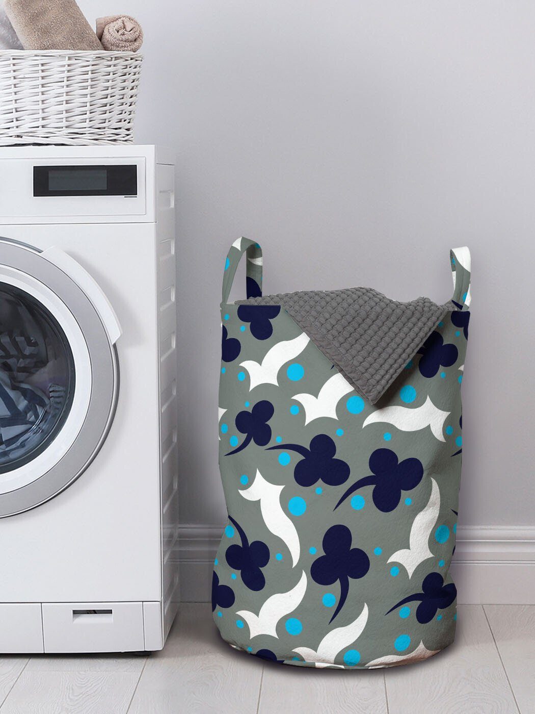Abakuhaus Abstrakt Kordelzugverschluss Wäschesäckchen für Griffen Jahrgang Wäschekorb Waschsalons, mit