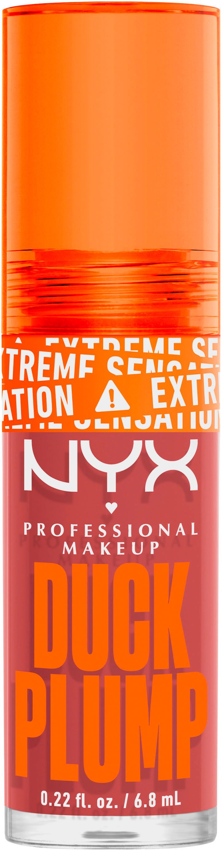 NYX PROFESSIONAL MAKEUP Lipgloss DUCK PLUMP LIP LACQUER, sofortiger Schmollmund-Effekt dank Kollagenpeptiden