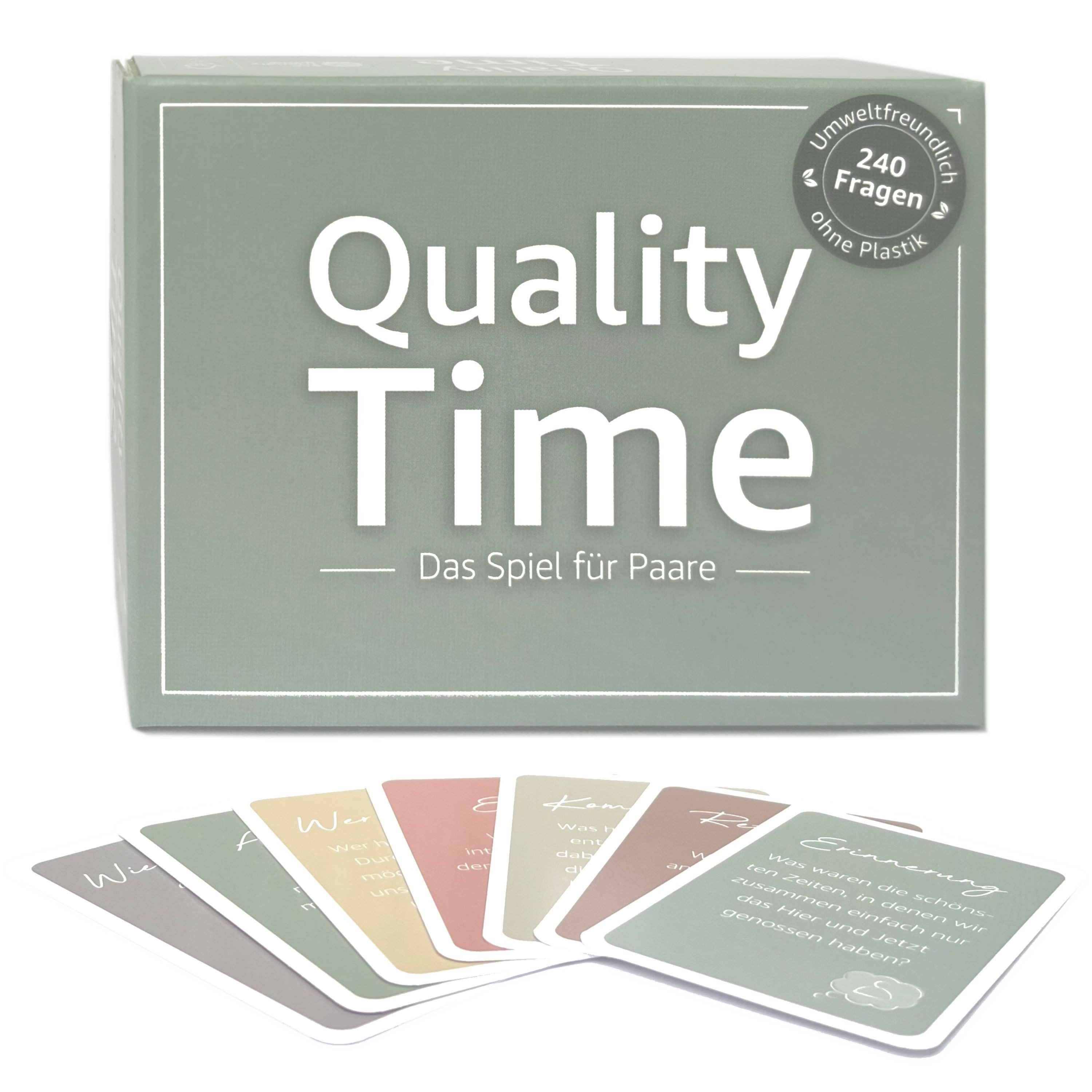 Hyggelig Home Spiel Quality Time - Das Spiel für Paare mit 240 Fragen - mehr Zeit zu Zweit, Kartenspiel, Made in Europe, FSC schützt den Wald weltweit