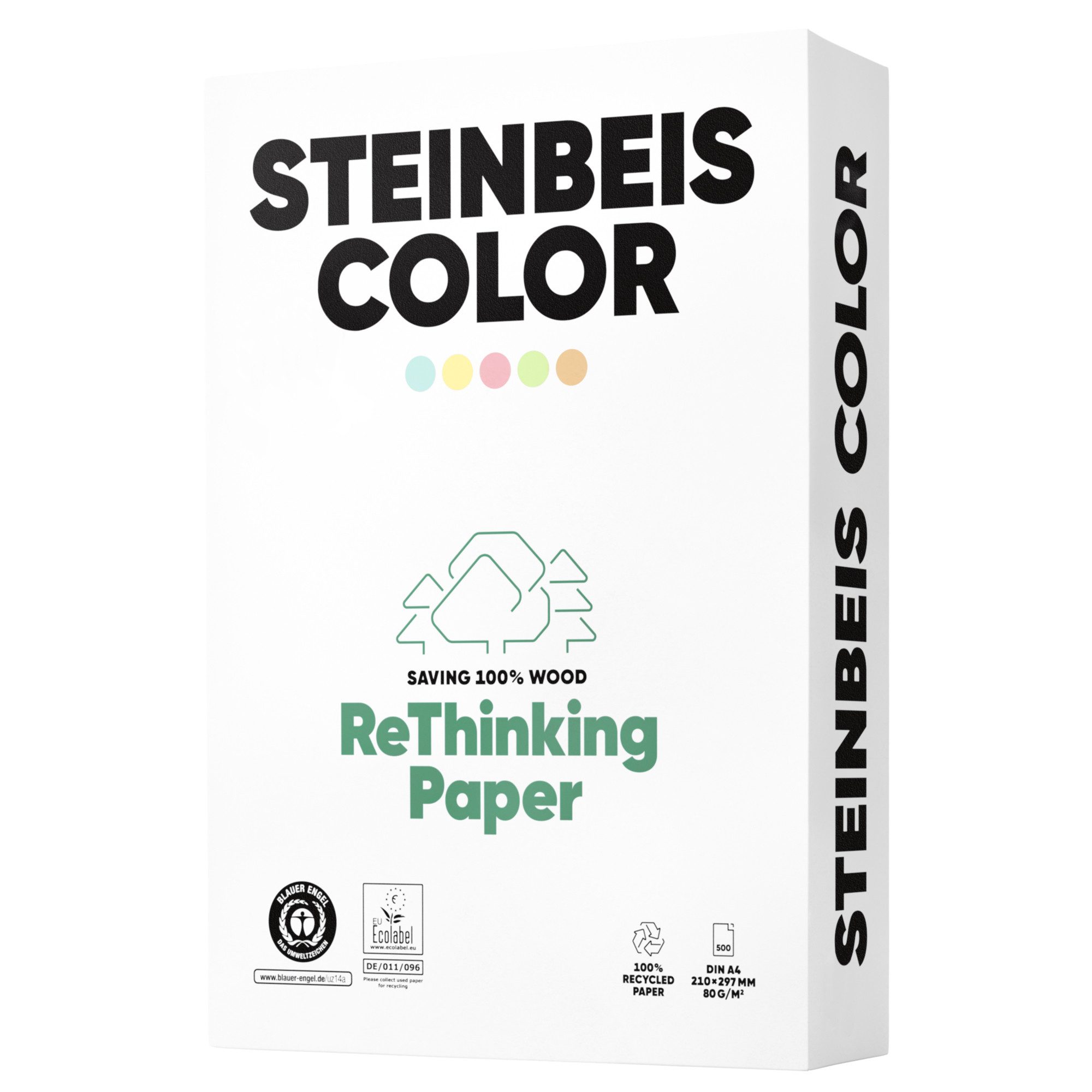 STEINBEIS Kopierpapier Steinbeis Kopierpapier Color 522008210661 grün 500 Blatt (5 Stück)