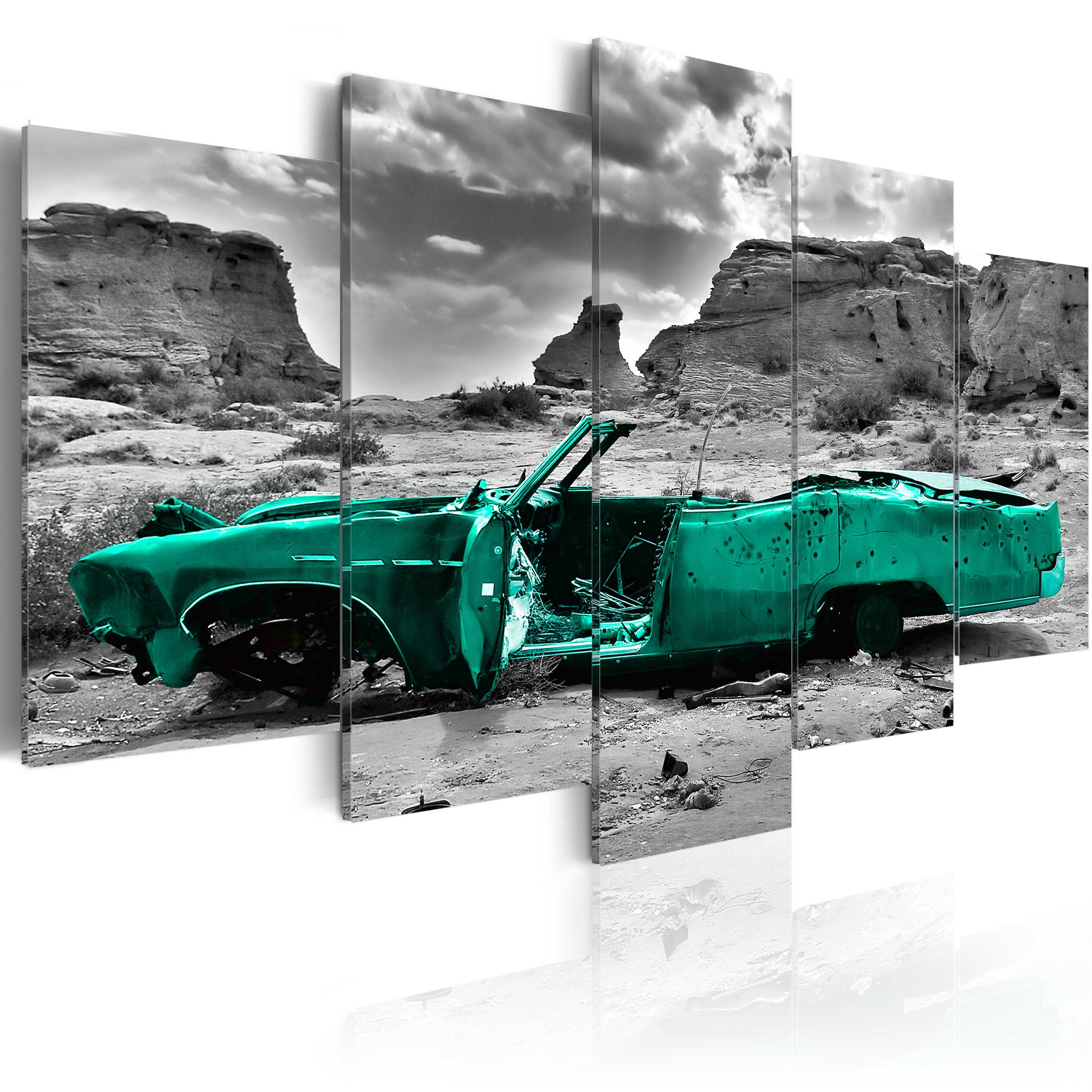 Artgeist Wandbild Green car