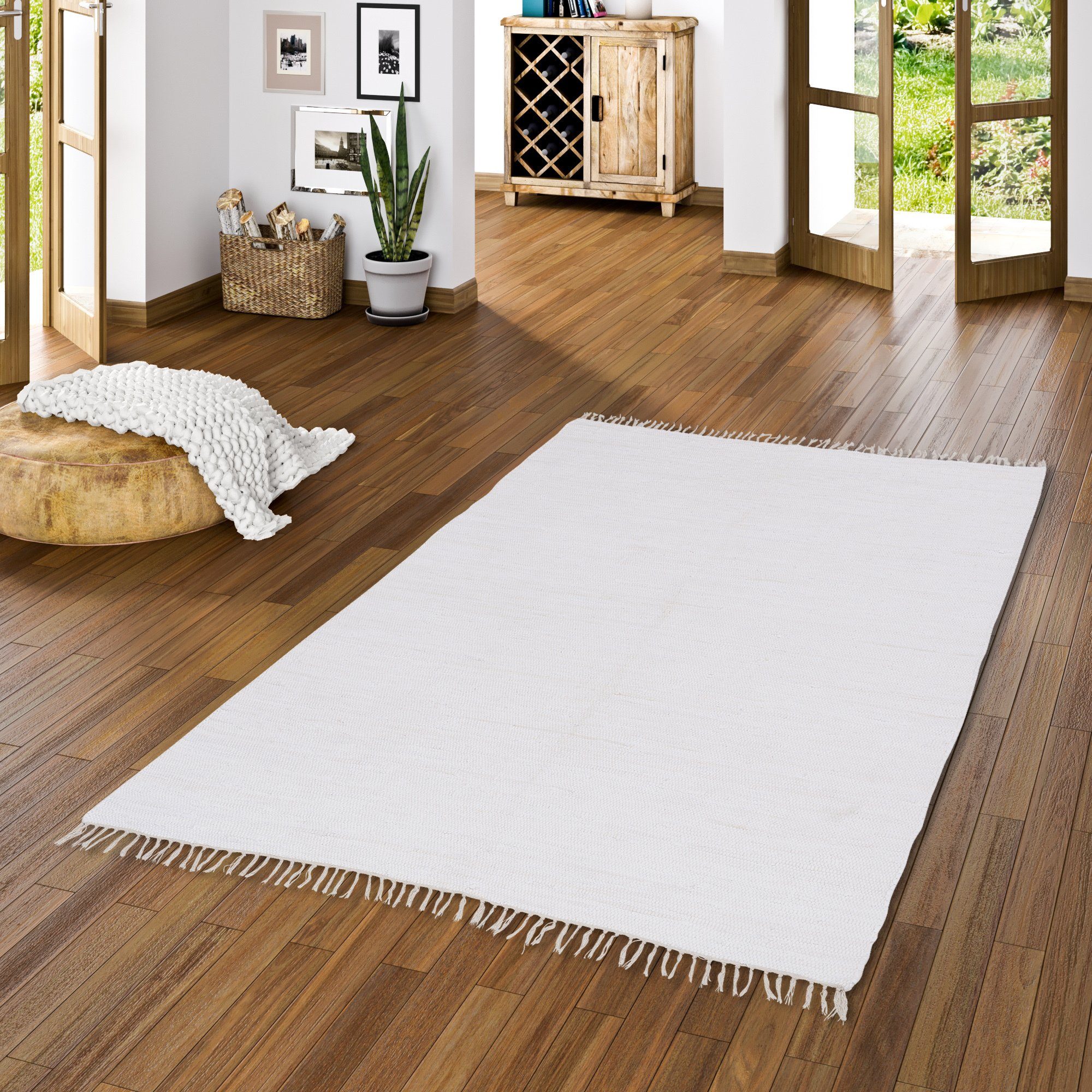 Pergamon Designteppich Baumwolle Natur Teppich Jolly Cotton, Rechteckig, Höhe: 5 mm