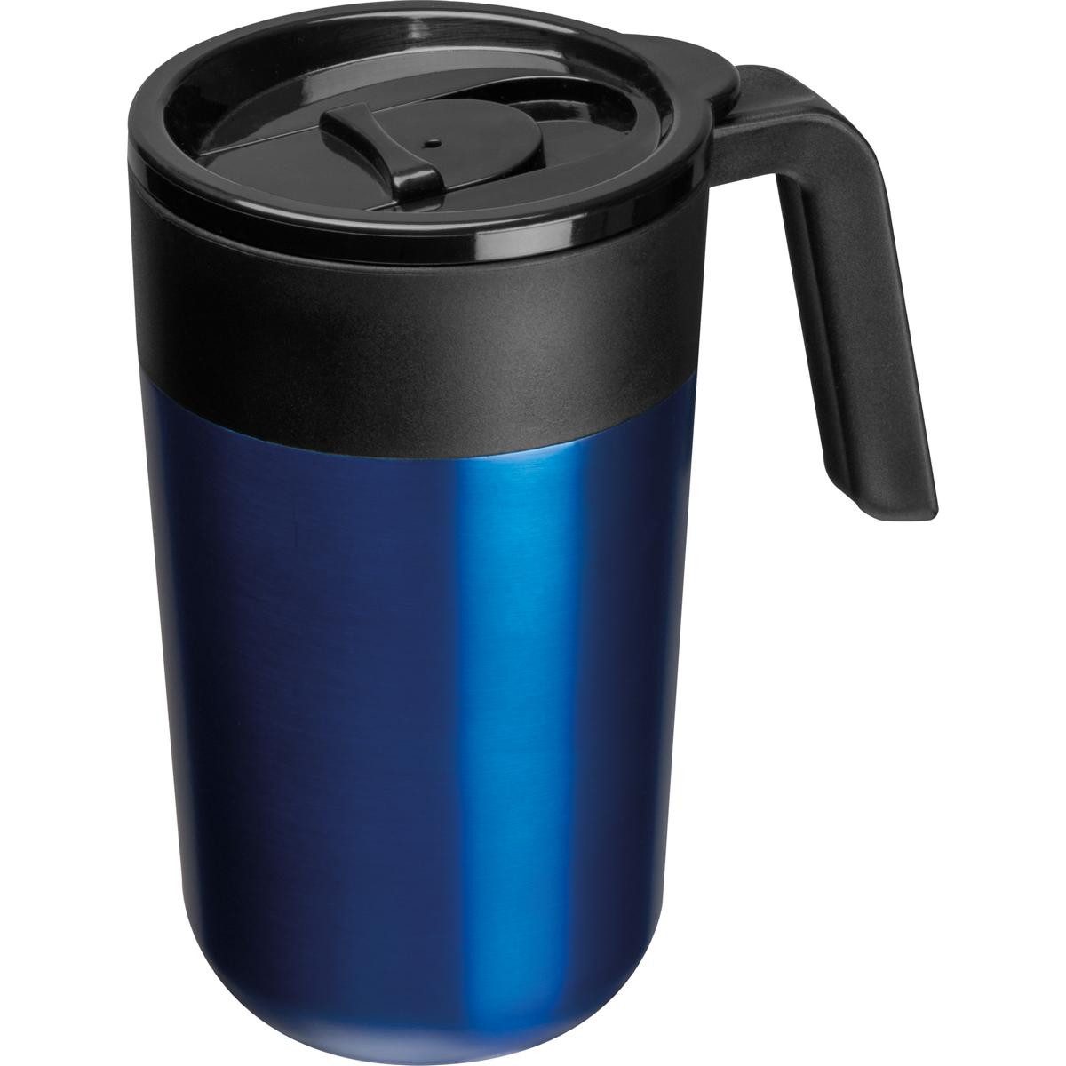 Macma Becher Doppelwandiger Trinkbecher aus Edelstahl / 400ml / Farbe: blau