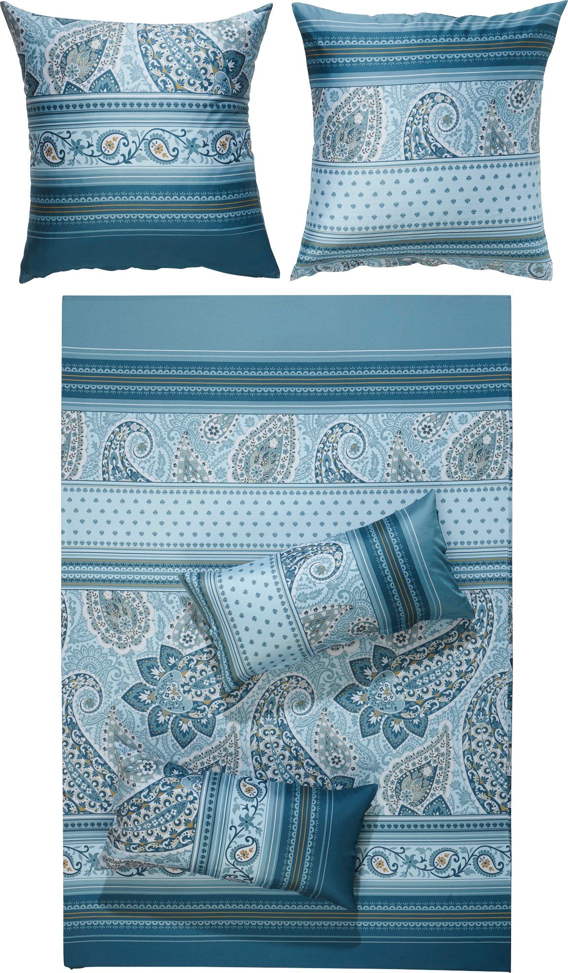 Erwin Müller Bettwäsche Bettwäsche, Mako-Satin, Paisley