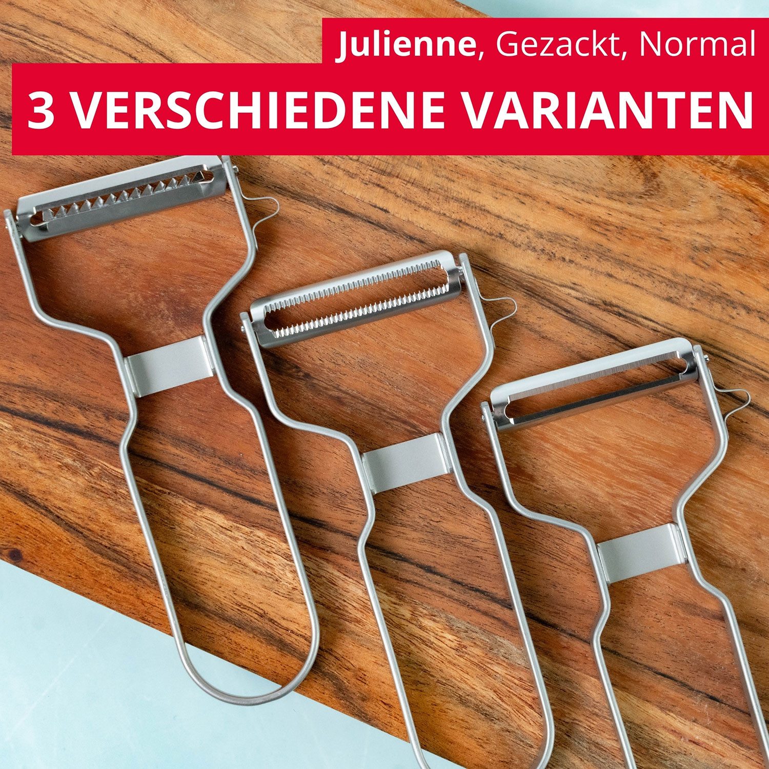 WESTMARK Sparschäler Julienne – Dünne Gemüsestreifen für Suppen- & Wok-Perfektion