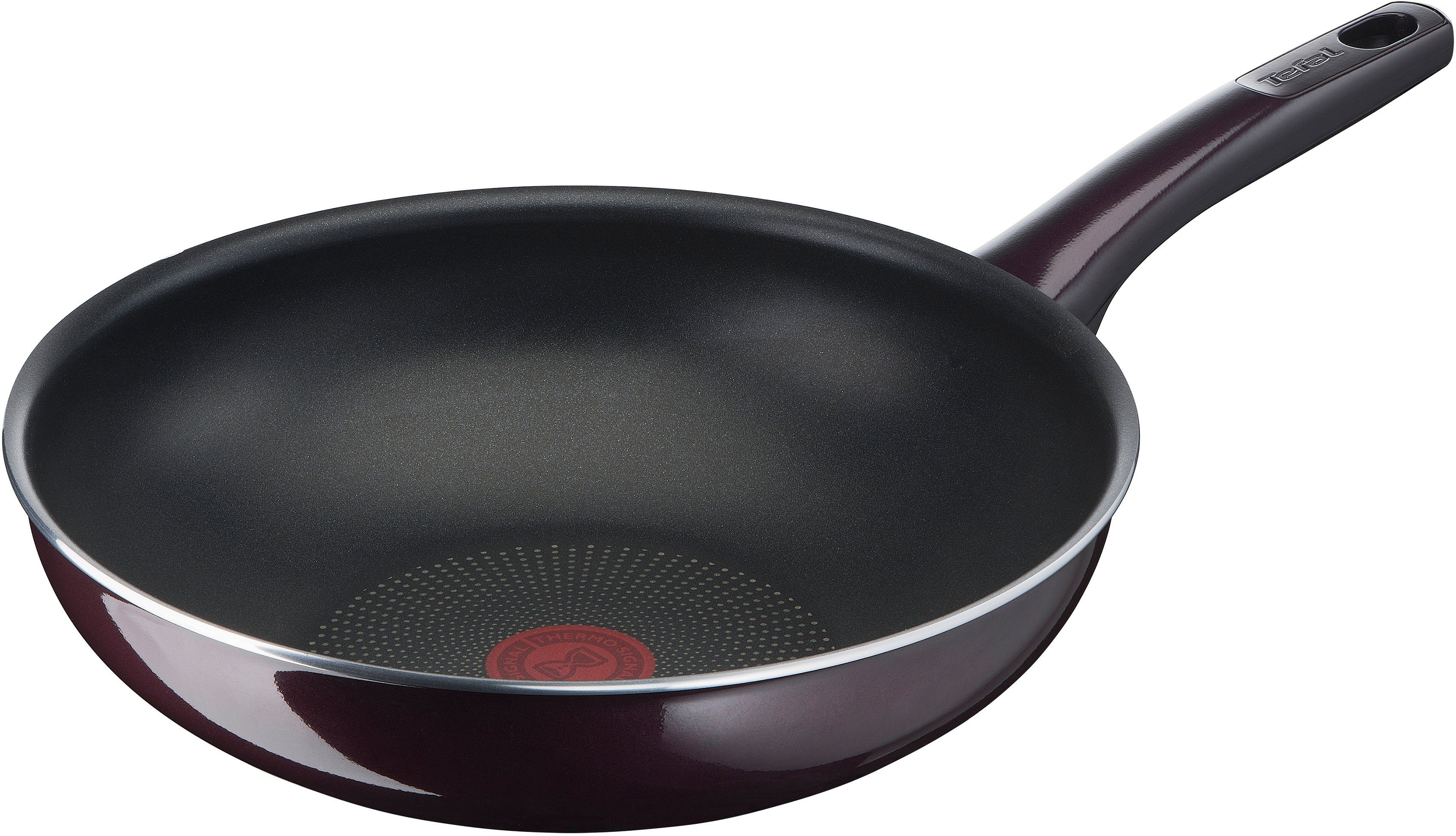 Tefal Wok (1-tlg), Emaille, Herdarten Intense, Induktion Thermo-Signal, Resist alle außer Aluminium Antihaft, D52219