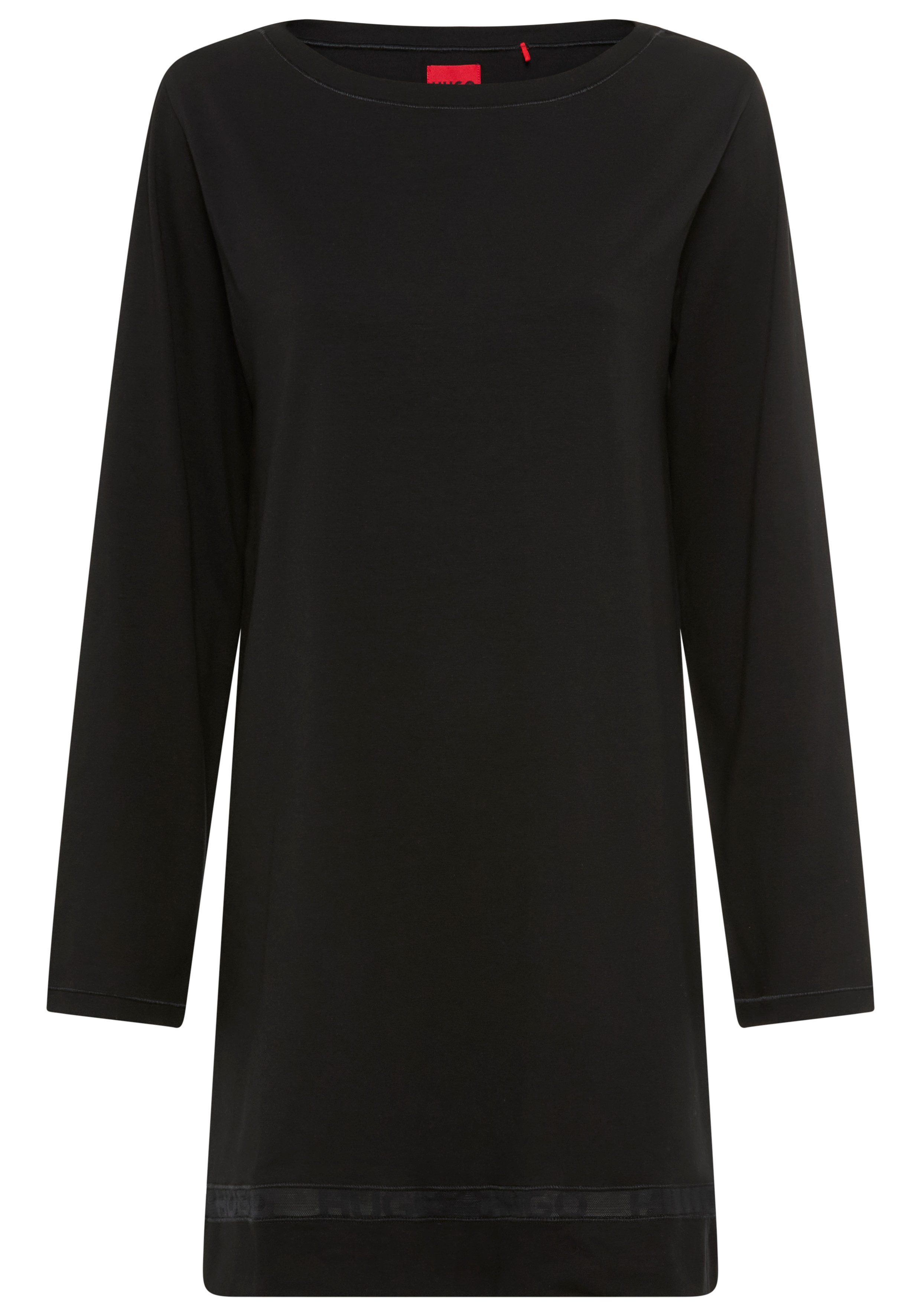 HUGO Nachthemd Mesh Logo mit Mesh-Einsatz