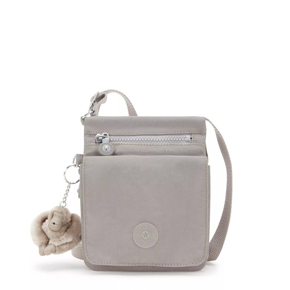 KIPLING Umhängetasche NEW ELDORADO, kleine Umhängetasche, Grey Gris (grau), kompakte Crossbody Tasche