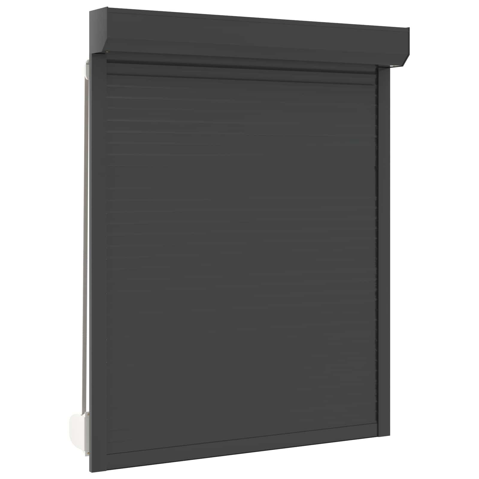 vidaXL Fensterladen Rollladen Anthrazit 120 x 150 cm Aluminium und Polyurethan, BxH: 14x150 cm, (1-St)