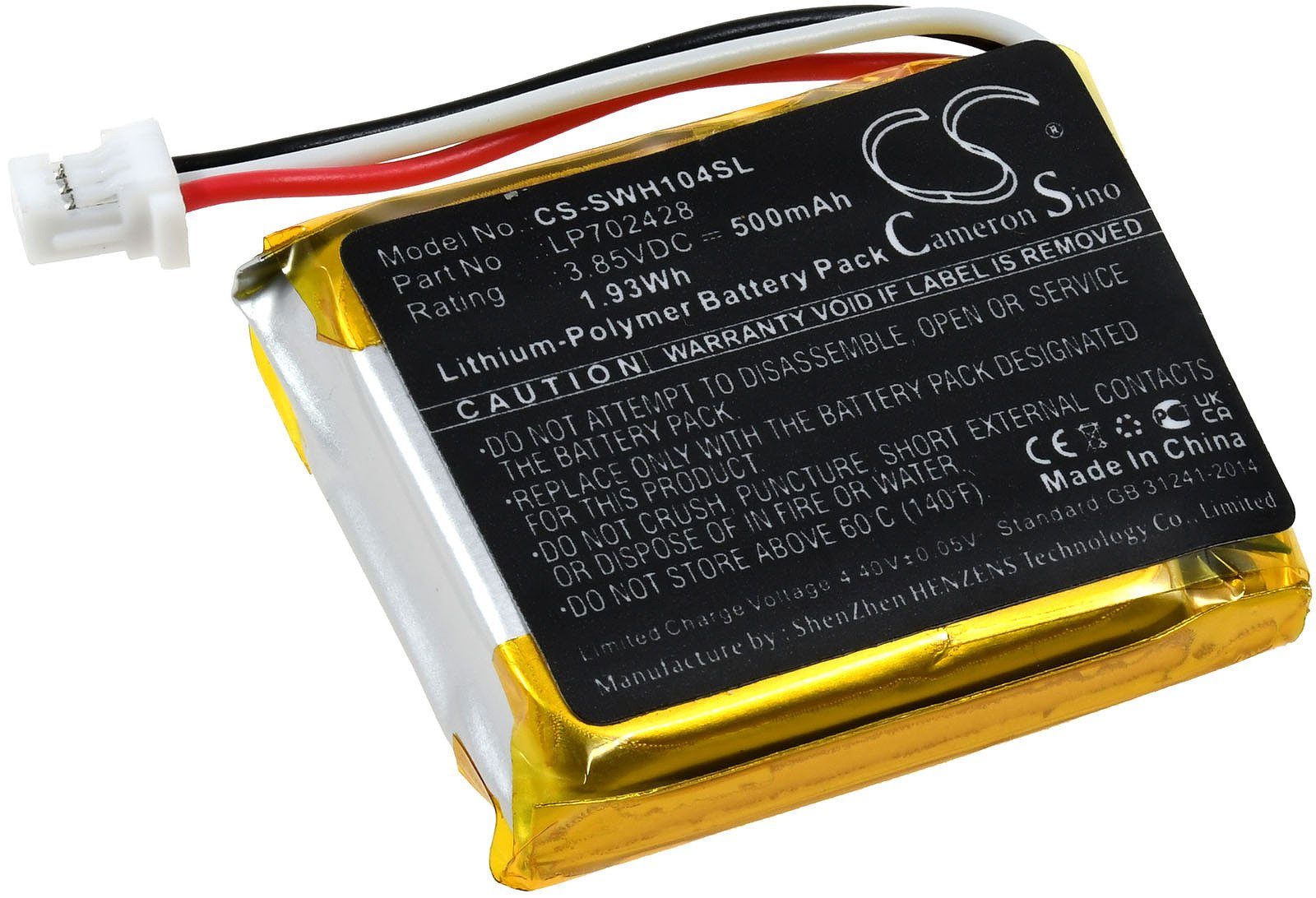 Case 500 Powery Sony Akku (3.85 V) Akku mAh für WF-1000XM4 Charging