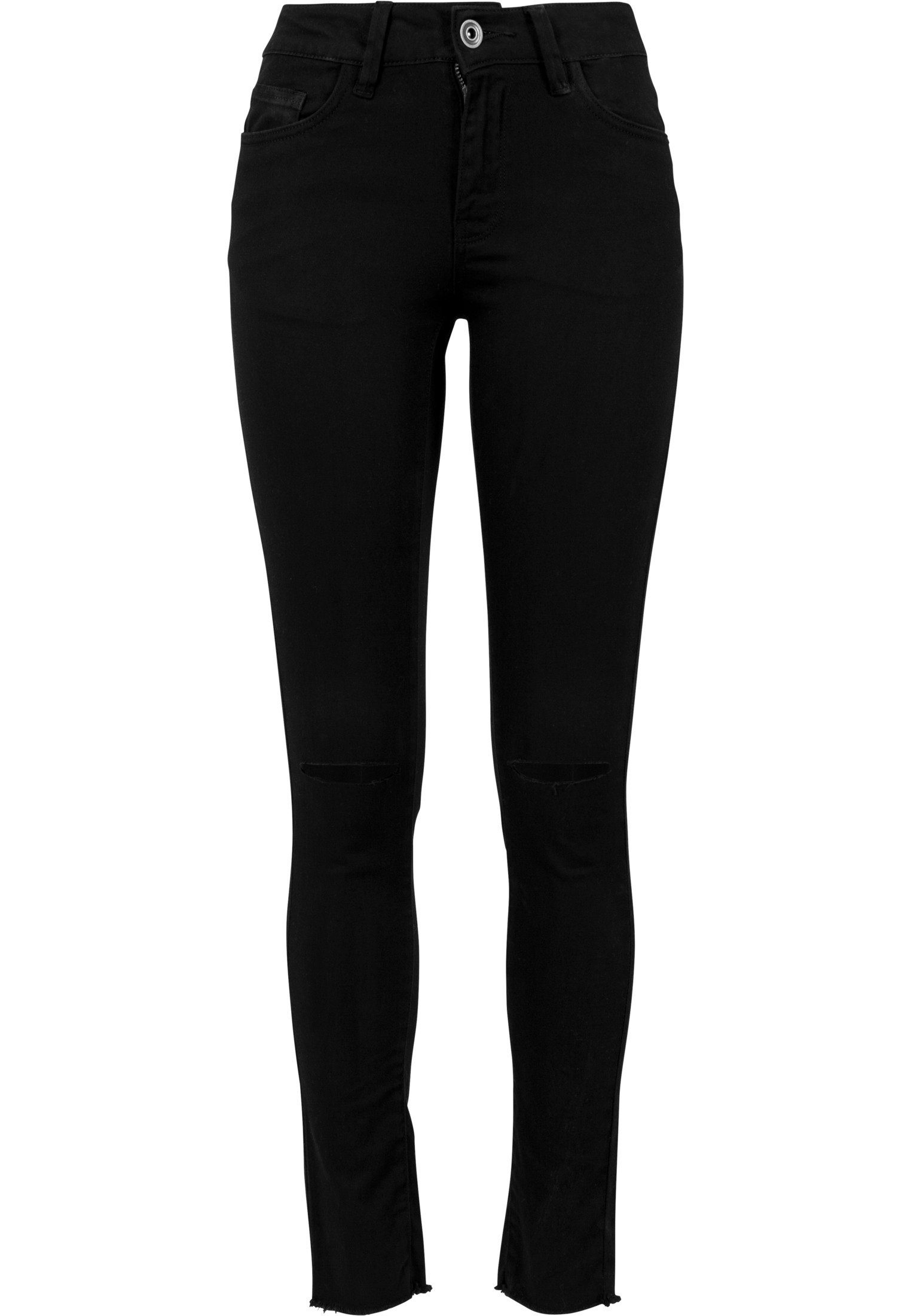 URBAN CLASSICS Skinny-fit-Jeans TB1538 black Knee Cut
