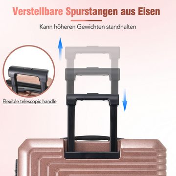 MODFU Kofferset Hartschalenkoffer Handgepäck-Trolley, 4 Rollen, (Hartschalen Trolley Handgepäck Reisekoffer, leicht und stilvoll für komfortables Reisen und sicheren Transport), aus hochwertigem PVC-Material