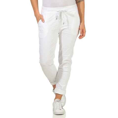 Aurela Damenmode Schlupfhose Sommerhose Damen Chinohose leichte Schlupfhose Stretch-Jeans in modischen Sommerfarben, max. Körpergröße 1,69m