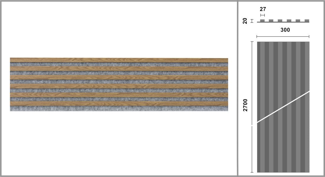 marbet design Wandpaneel, (Lamellenwand Woodline 270x30cm günstig online kaufen
