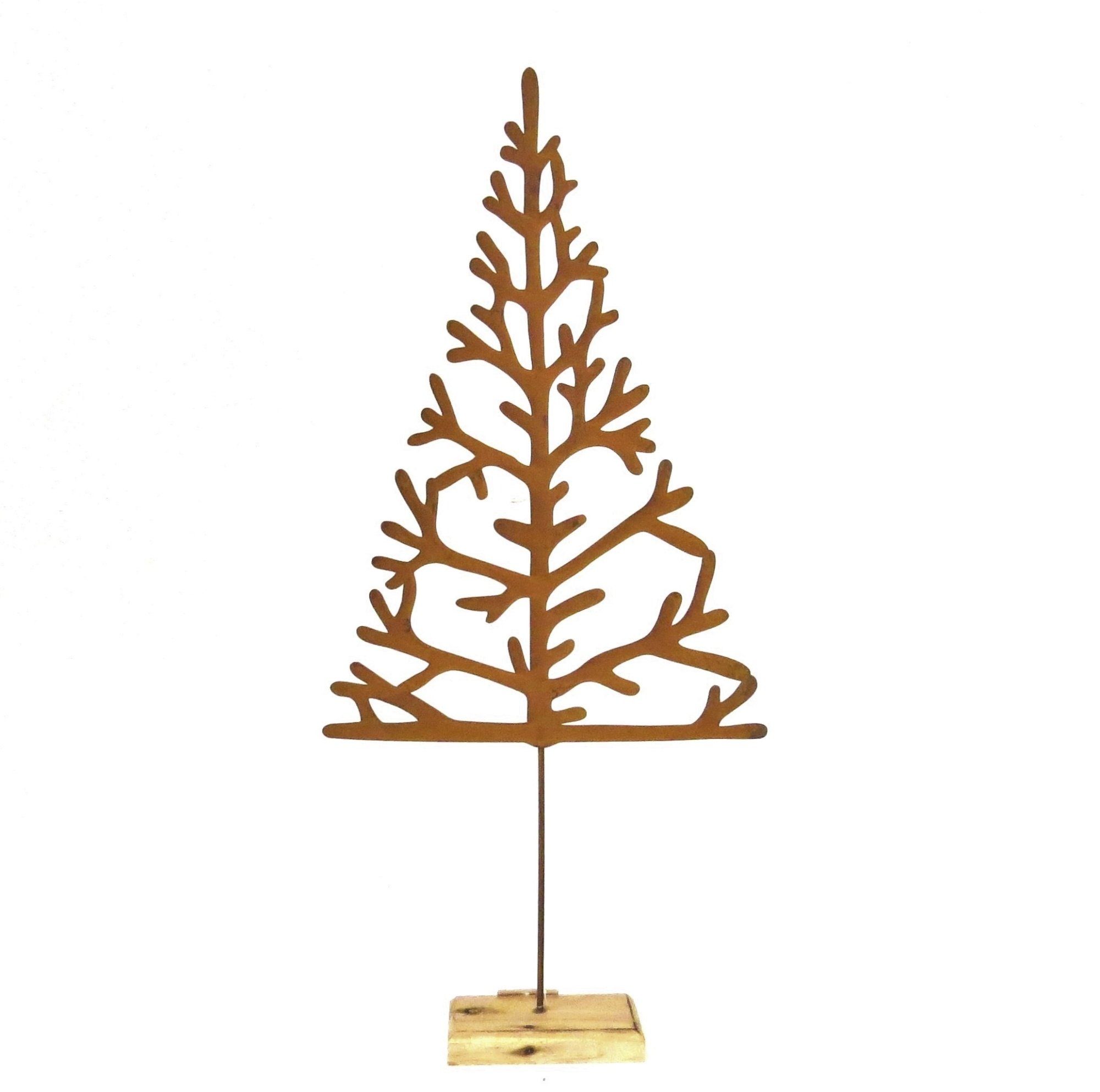 Dekobaum Deko Baum Weihnachten Rostfarben 62 cm, Rostfarben