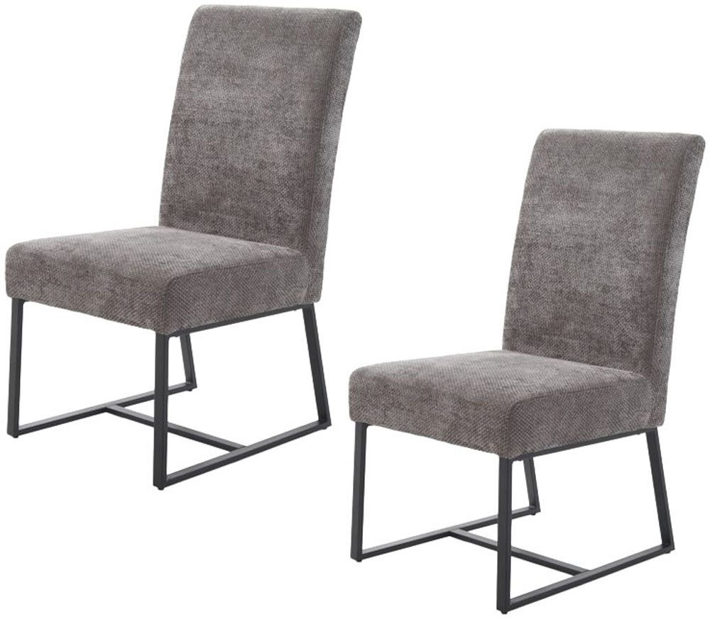 Jockenhöfer Gruppe Kufenstuhl Goliath (Set, 2 St), 4-Fuss-Kufen-Stuhl, bis zu 200 kg belastbar, Taschenfederkern