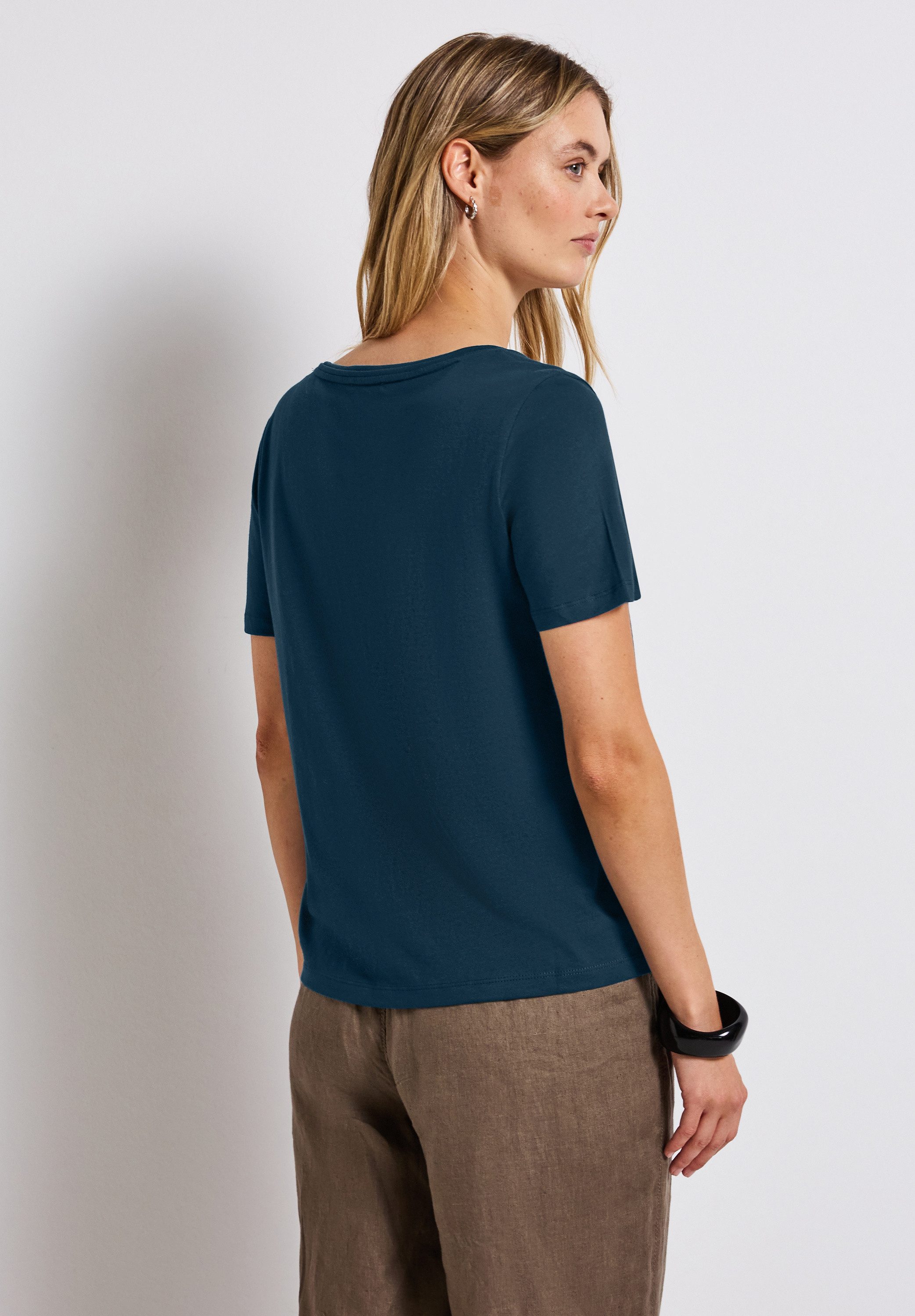 STREET ONE T-Shirt mit V-Ausschnitt günstig online kaufen