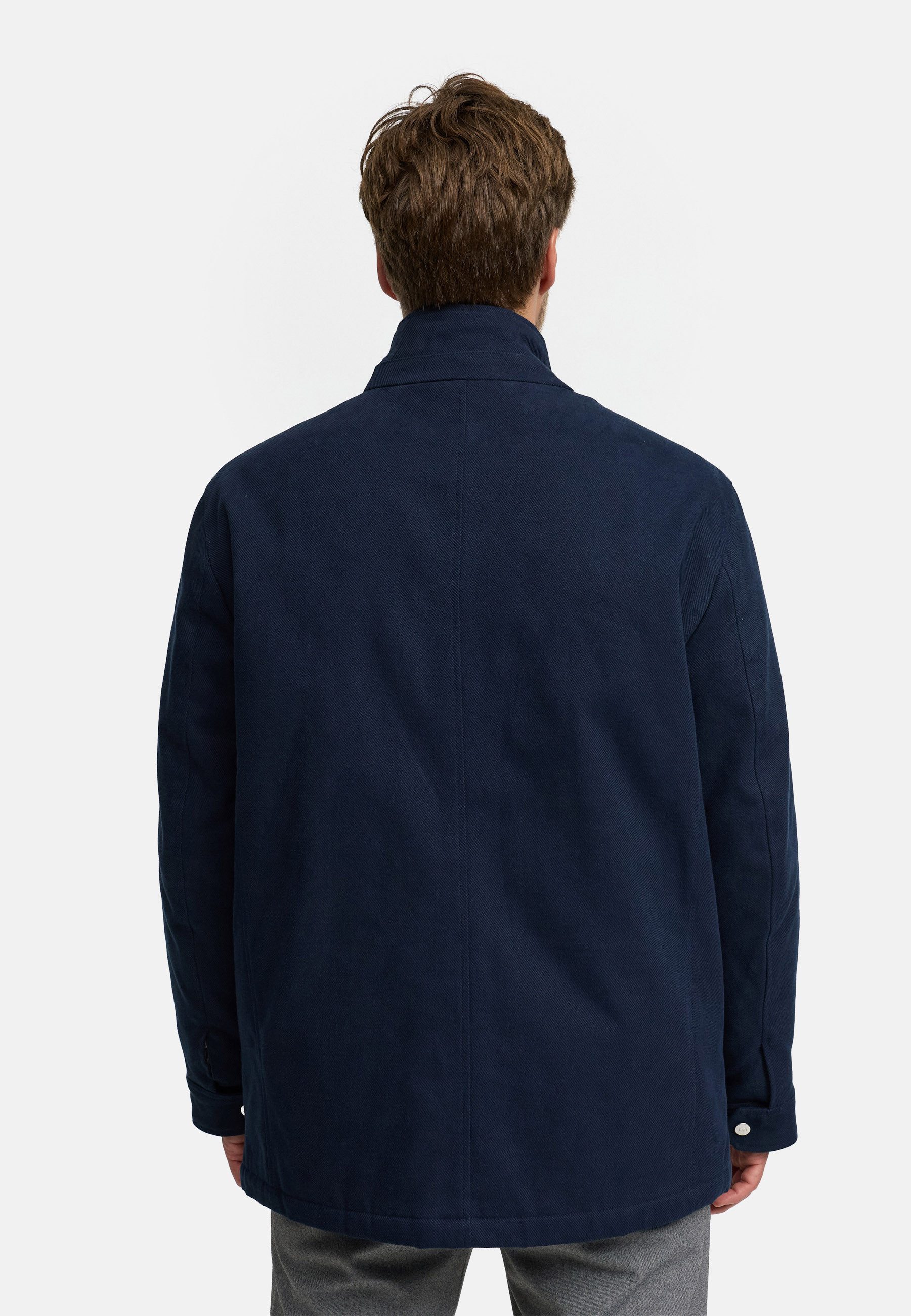 Jeff Sommerjacke Herren JFAntoine Wintermantel Herrenmantel aus strapazierfähigem Baumwoll-Twill mit Stehkragen