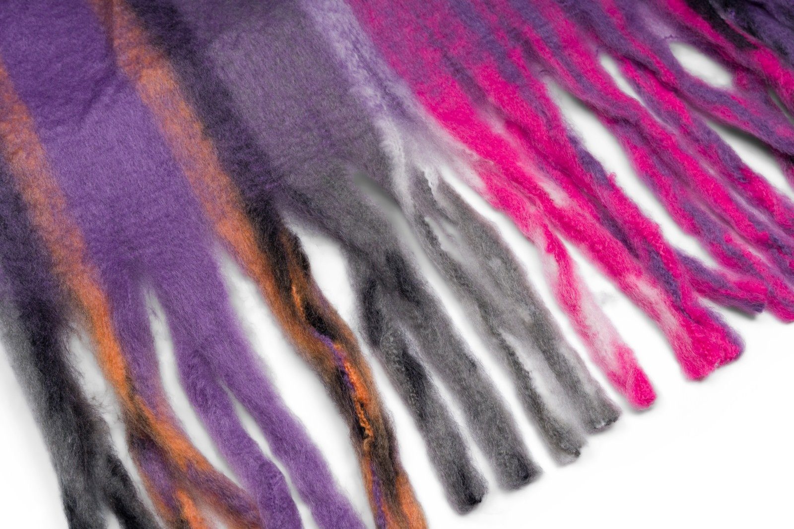 Strickschal (1-St), Web bunt Pink-Violett-Grau styleBREAKER XXL-Schal, Streifen